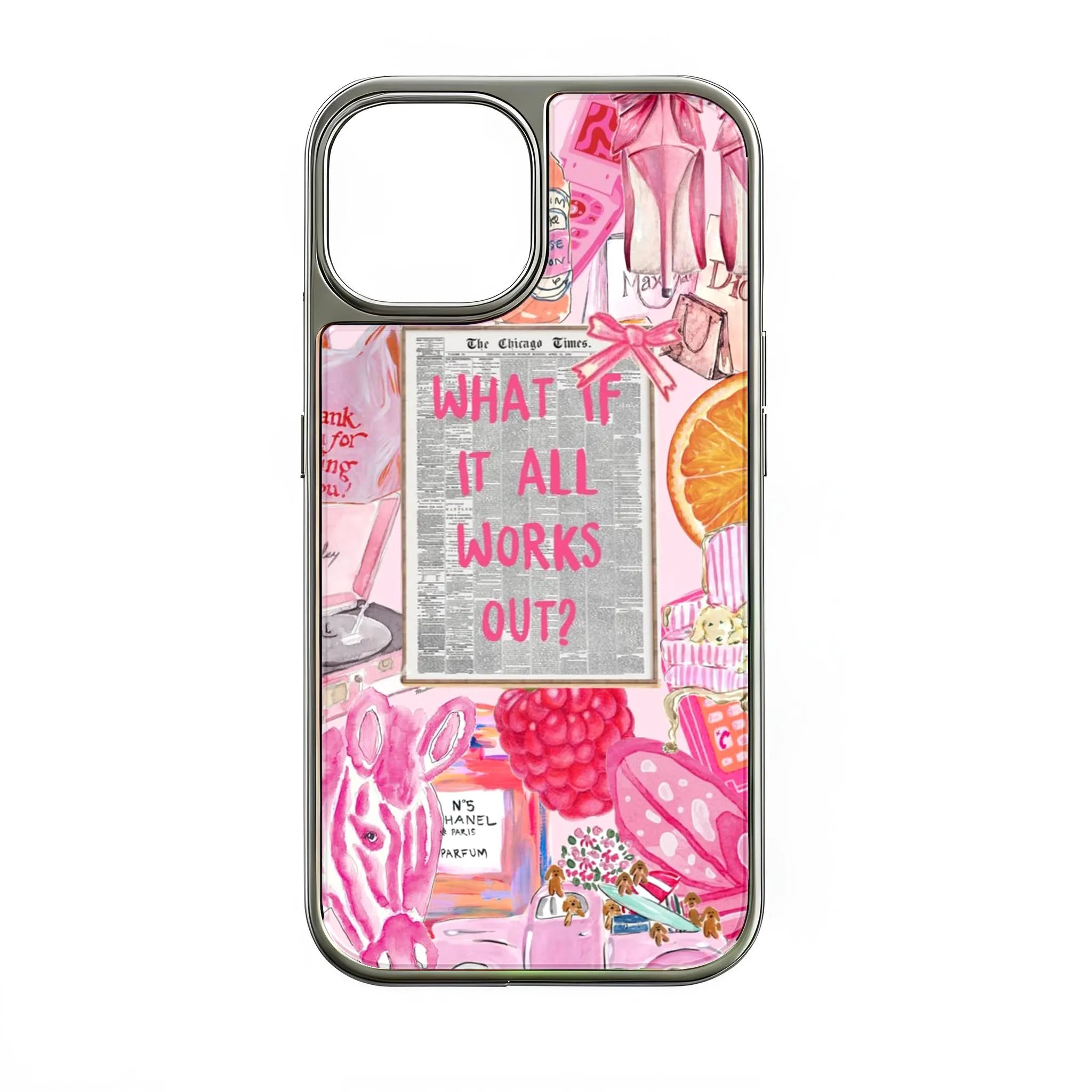 Holographic Chrome Phone Case - Playful Pink and Glam Inspiration