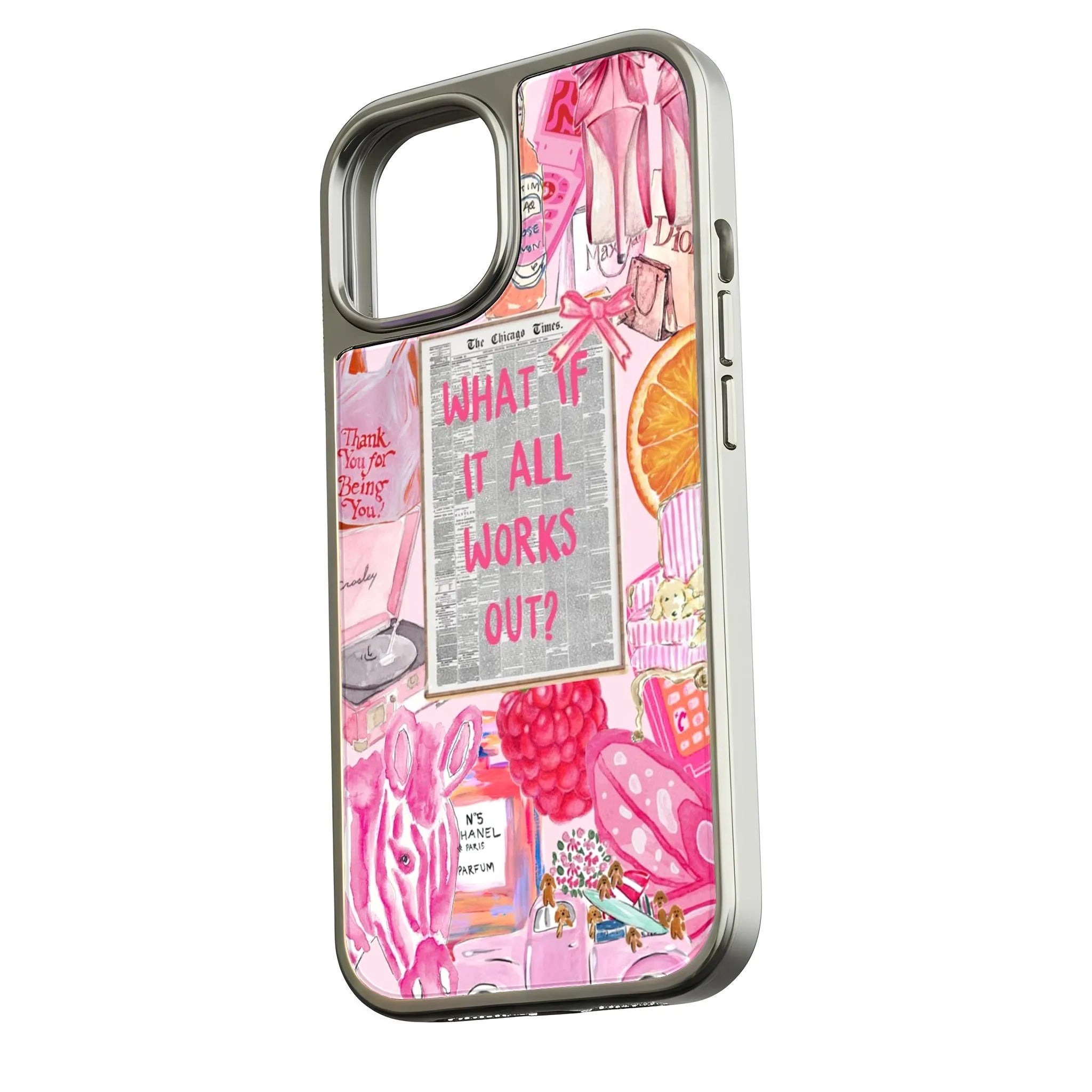 Holographic Chrome Phone Case - Playful Pink and Glam Inspiration