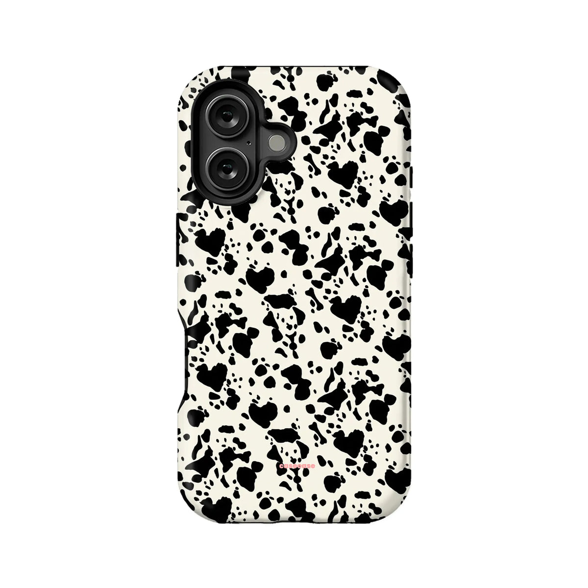 Chic Cow Print Phone Case, back view