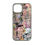 Funda para teléfono holográfica cromada de Alicia en el País de las Maravillas: diseño caprichoso y estética de ensueño