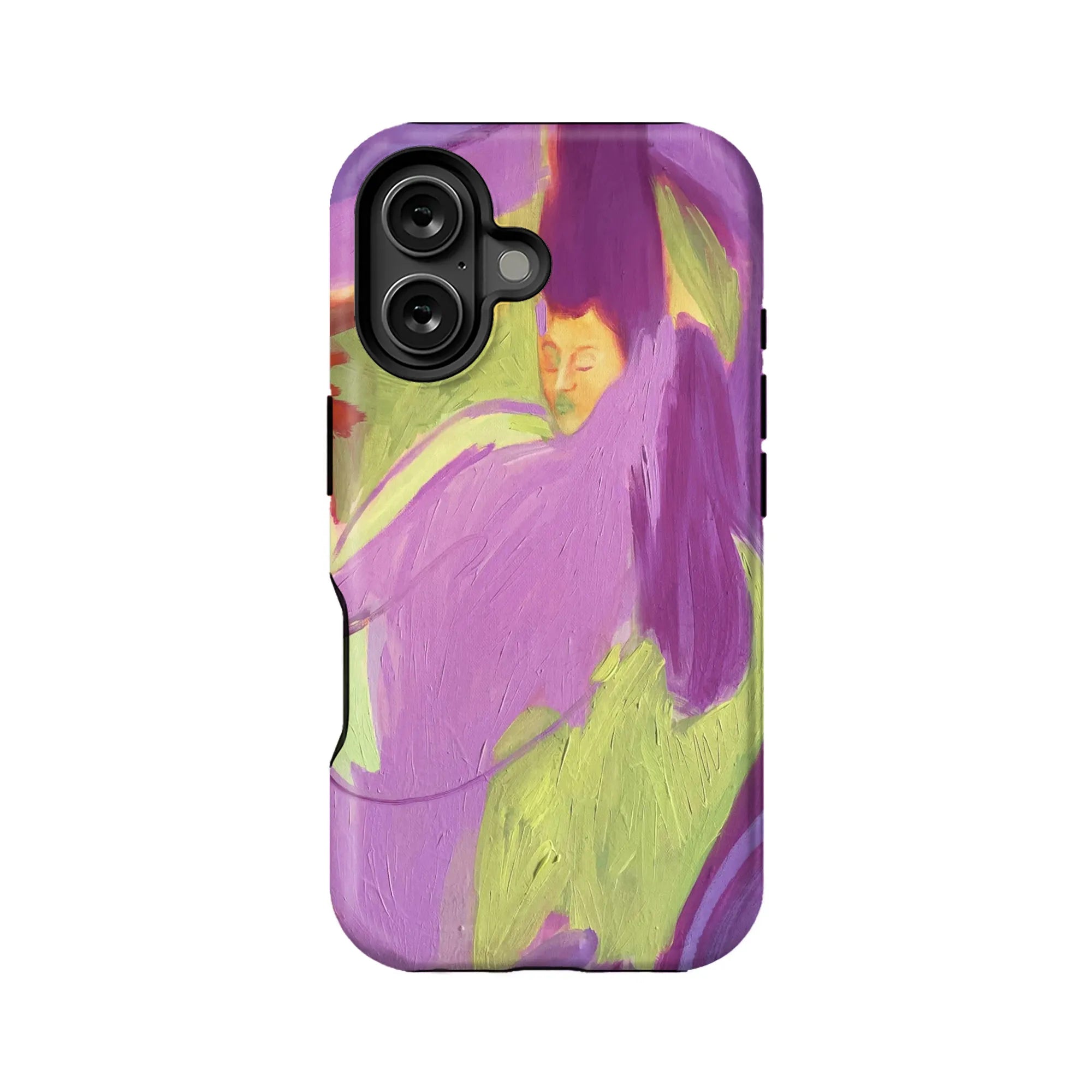 Funda para teléfono con diseño floral abstracto vibrante