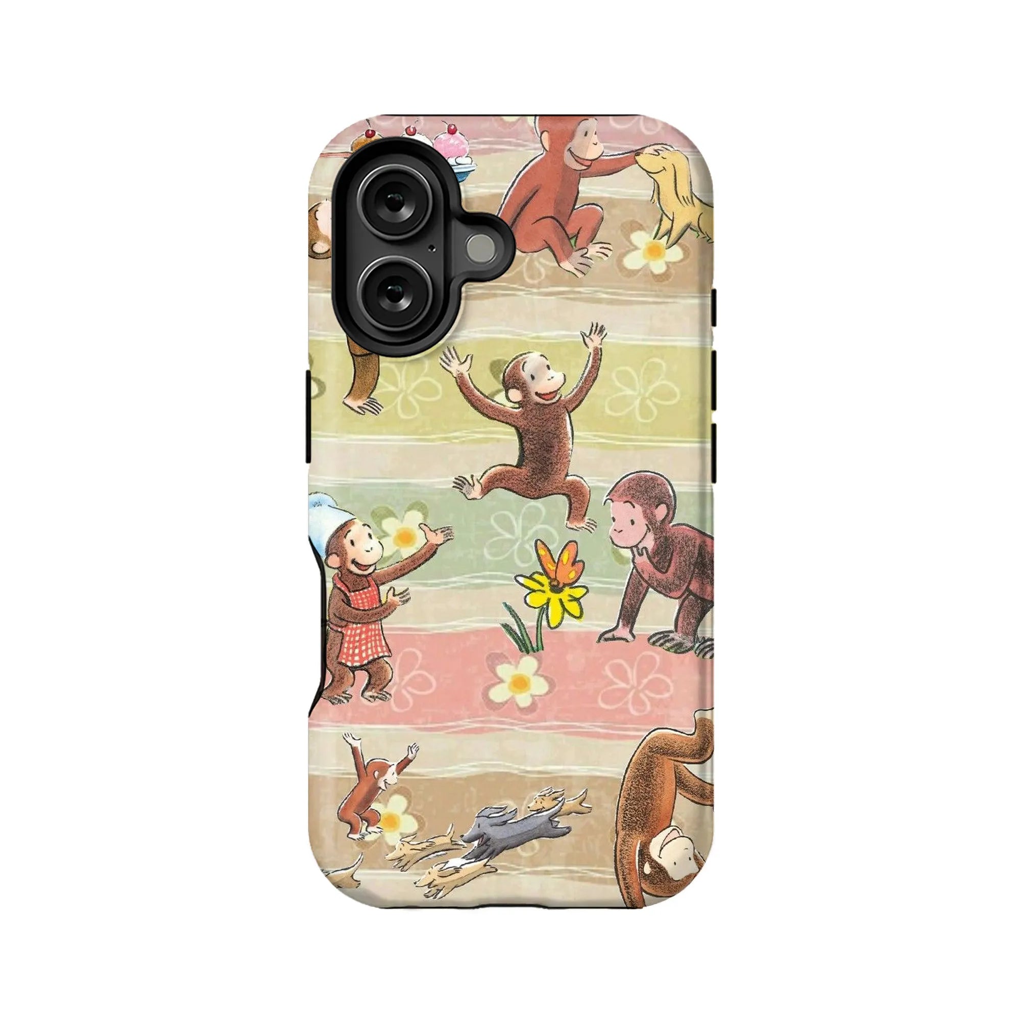 Funda para teléfono con diseño de mono curioso