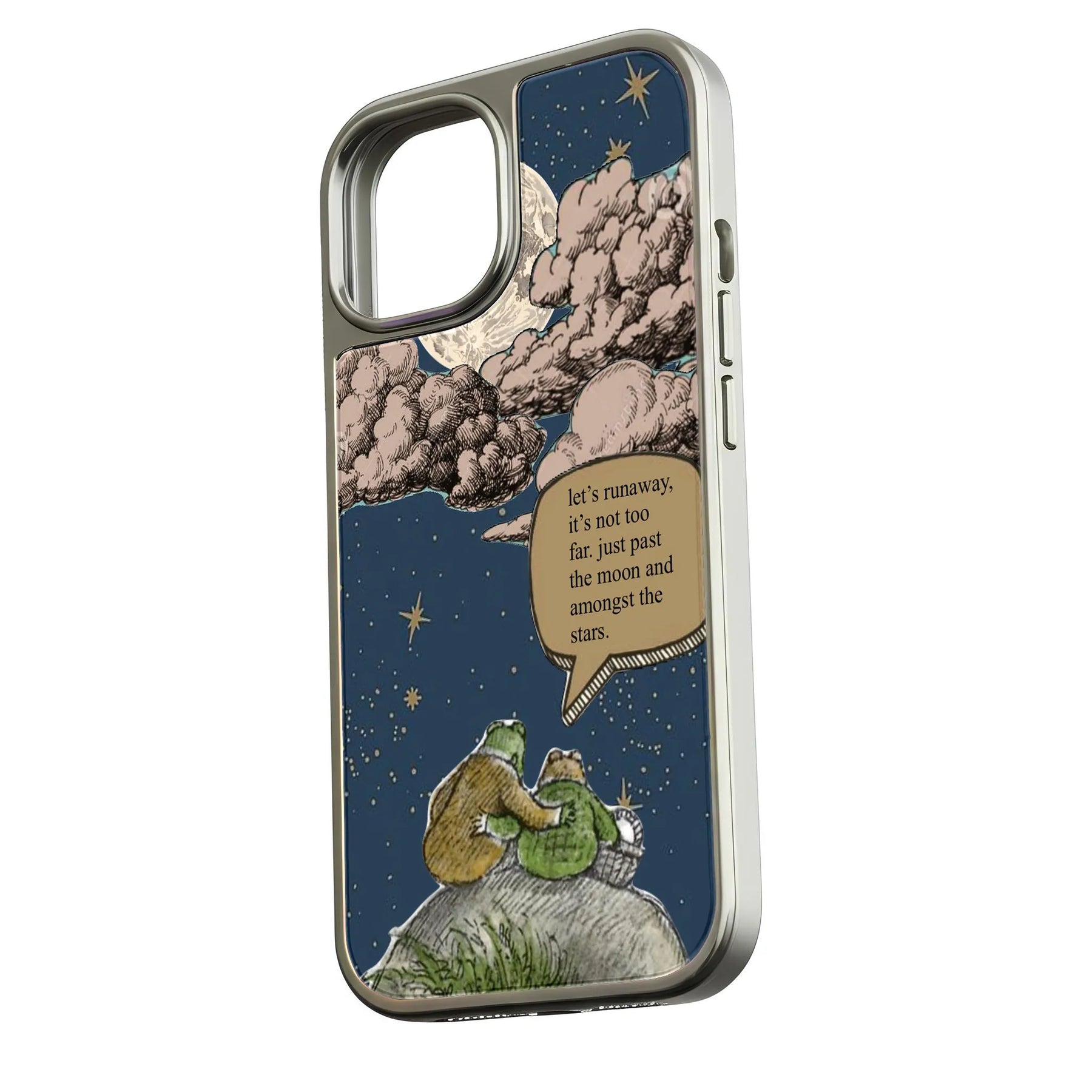 Funda holográfica cromada para teléfono - Diseño de cielo nocturno de ensueño