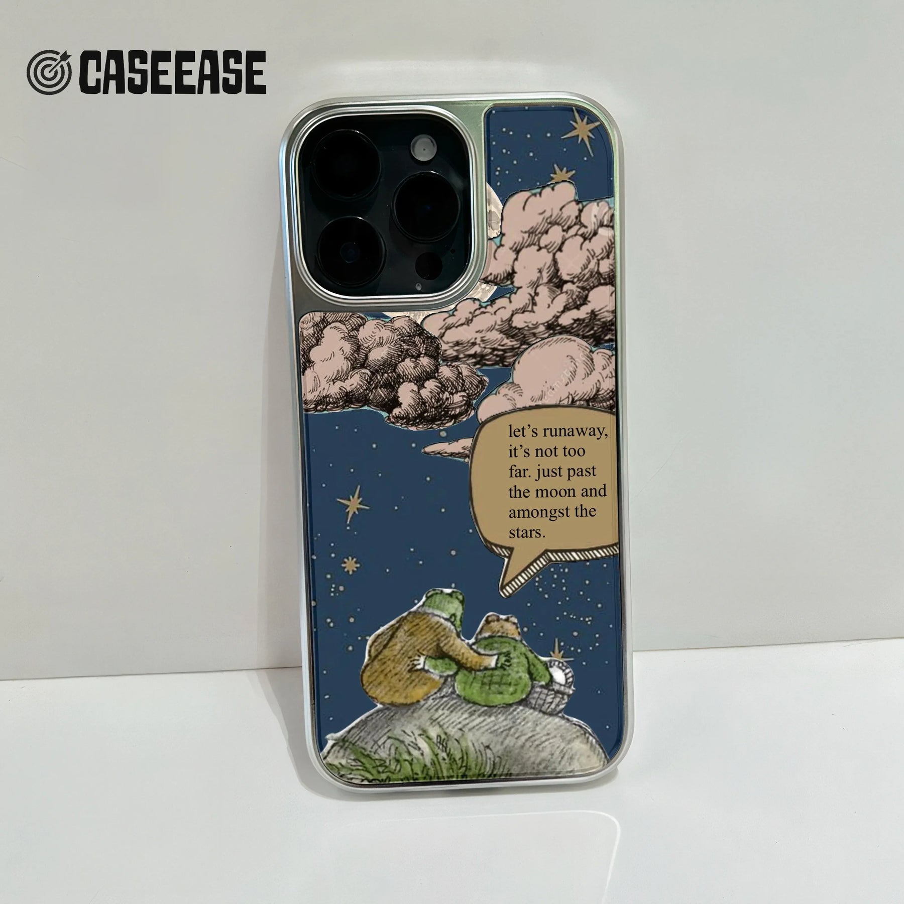 Funda holográfica cromada para teléfono - Diseño de cielo nocturno de ensueño