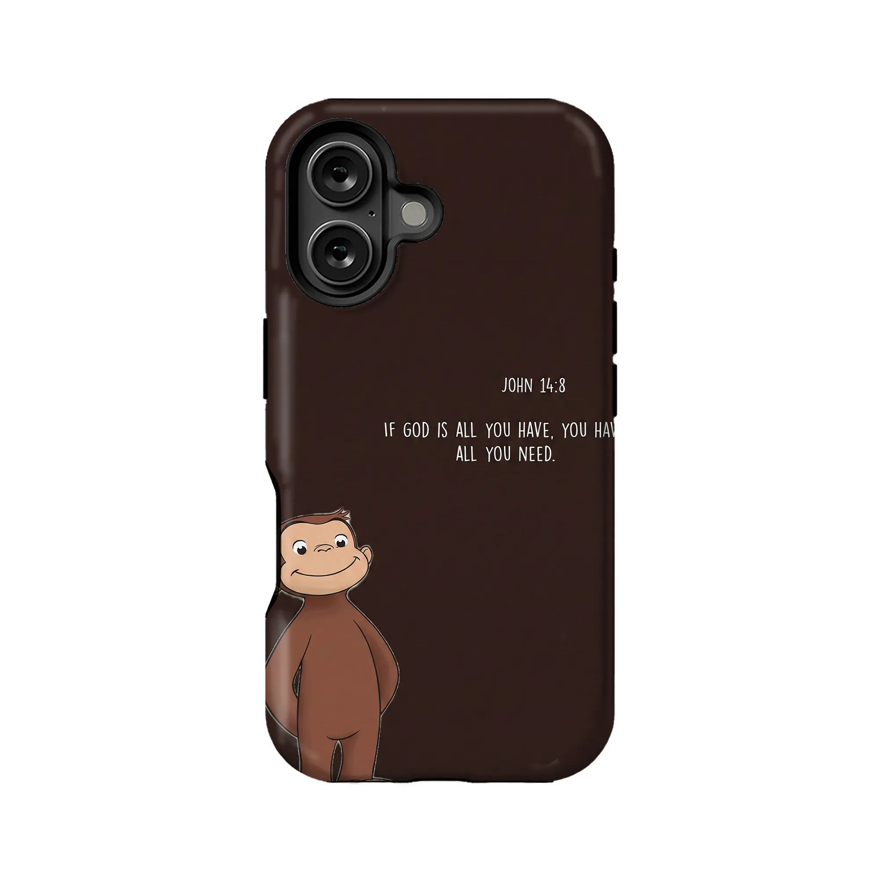 Funda para teléfono inspiradora con diseño de mono curioso