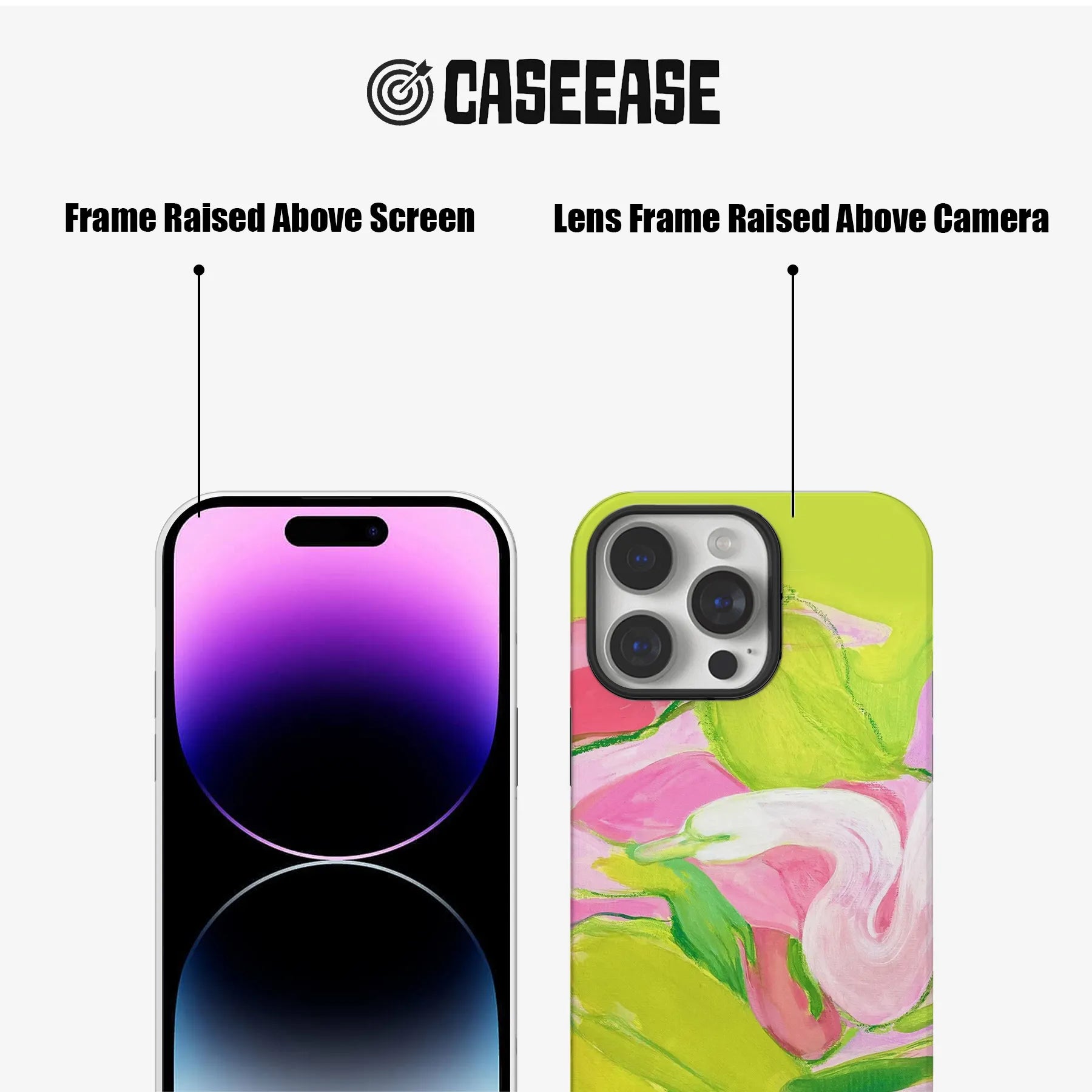 Funda para teléfono con diseño floral vibrante y arte abstracto