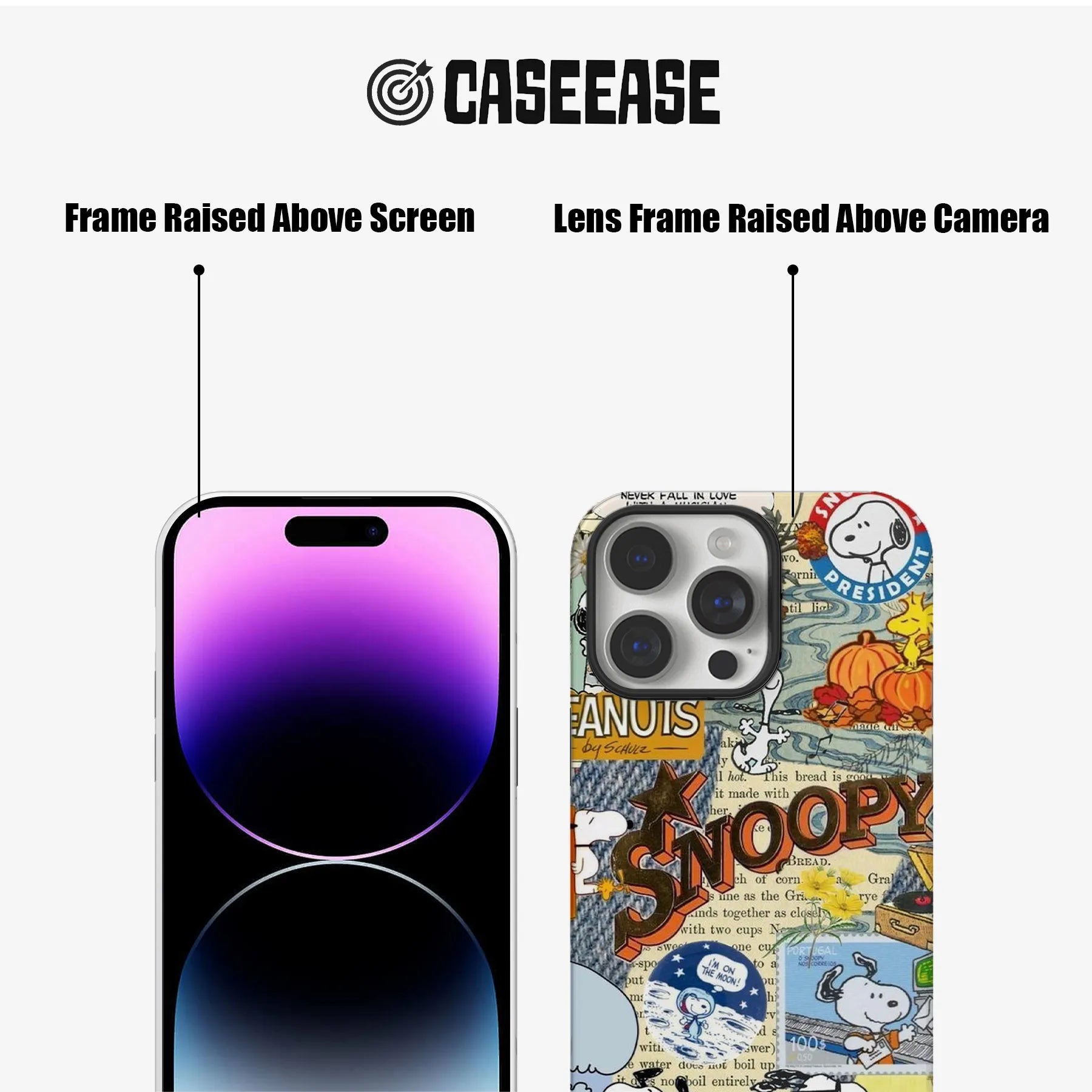 Funda para teléfono con el cómic de Snoopy y Peanuts