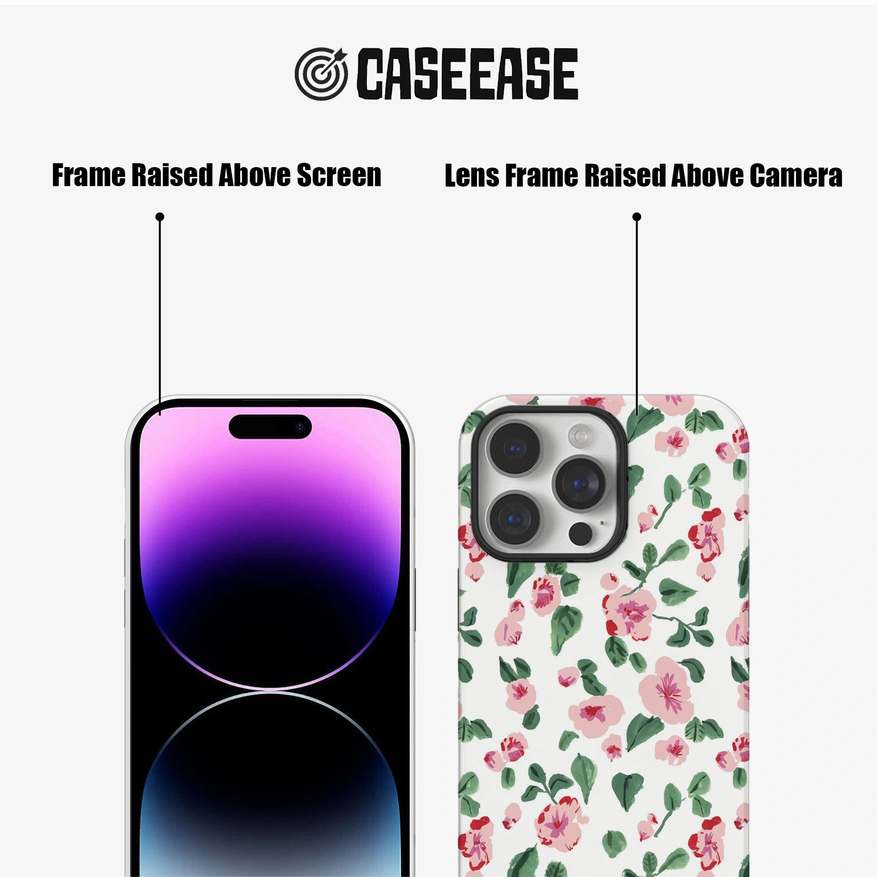 Floral Hand-Painted Phone Case – Fresh and Stylish