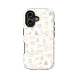 Adorable funda de teléfono con dibujos animados: diseño de gatos, perros y ositos de peluche