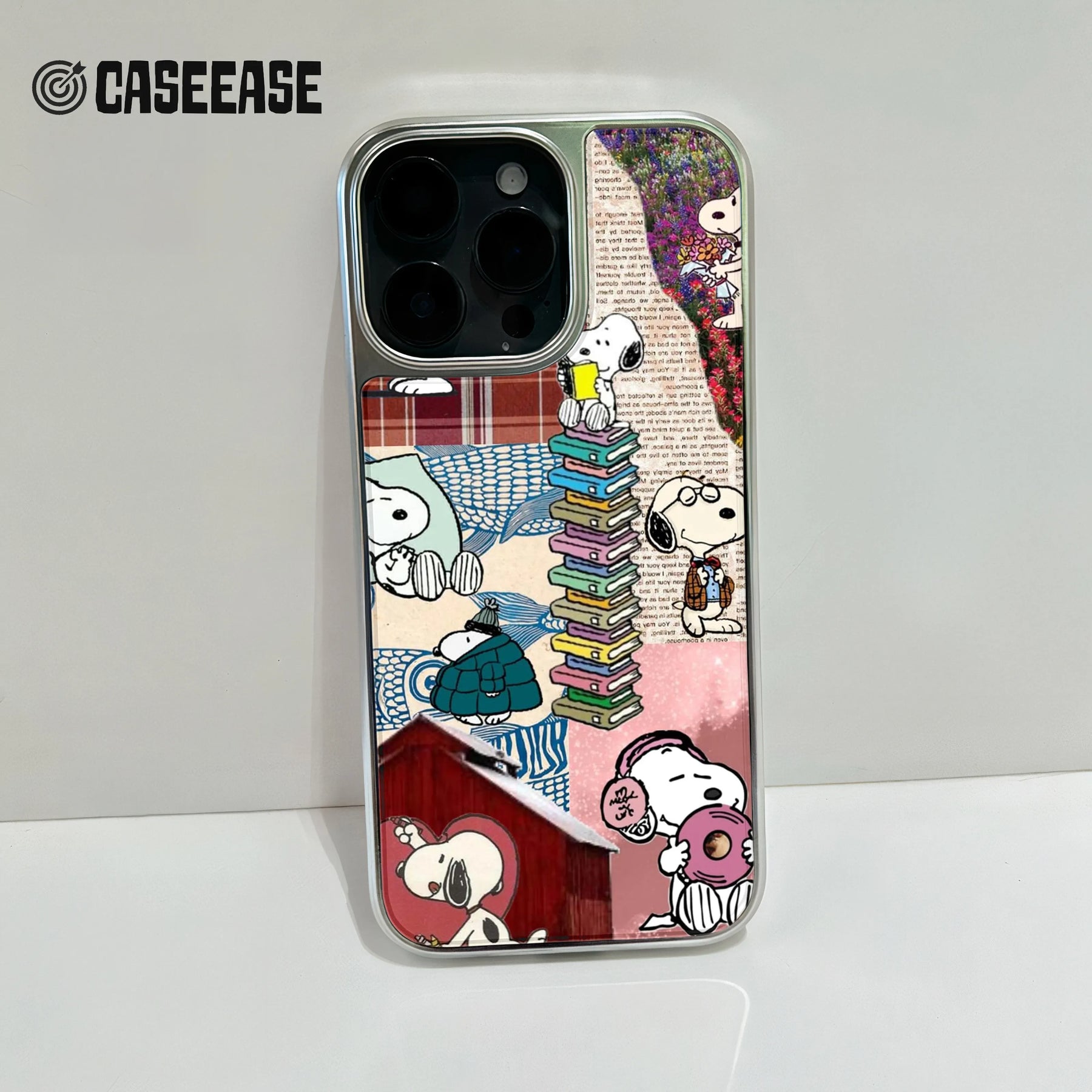 Funda para teléfono con collage de Snoopy - Diseño de dibujos animados vintage