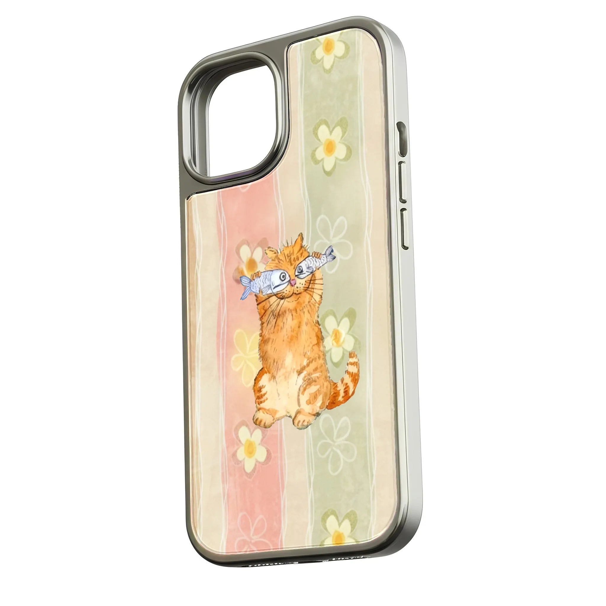 Holographic Chrome Cat Phone Case - Adorable Kitty Design
