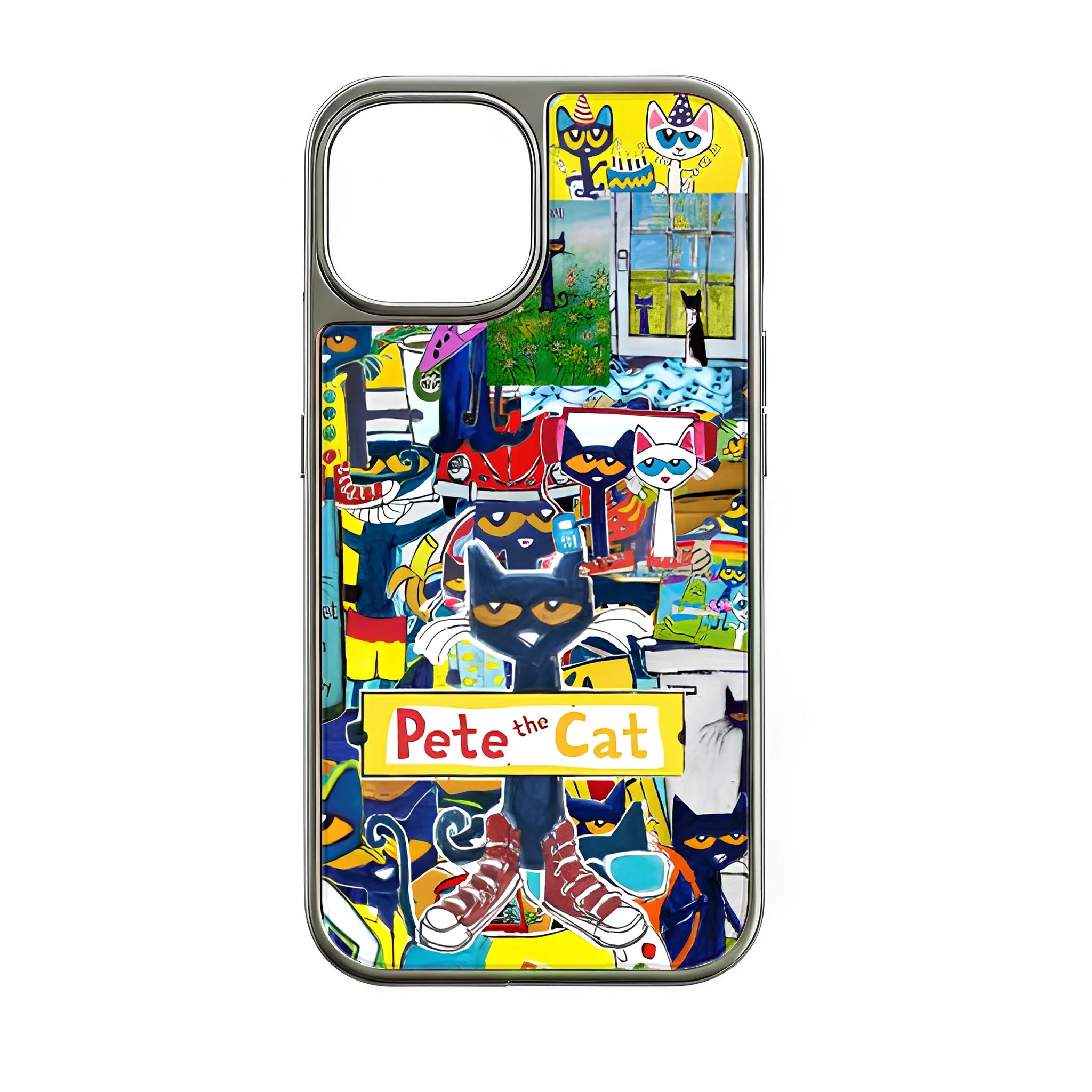 Funda holográfica para teléfono de Pete el Gato - Diseño artístico colorido