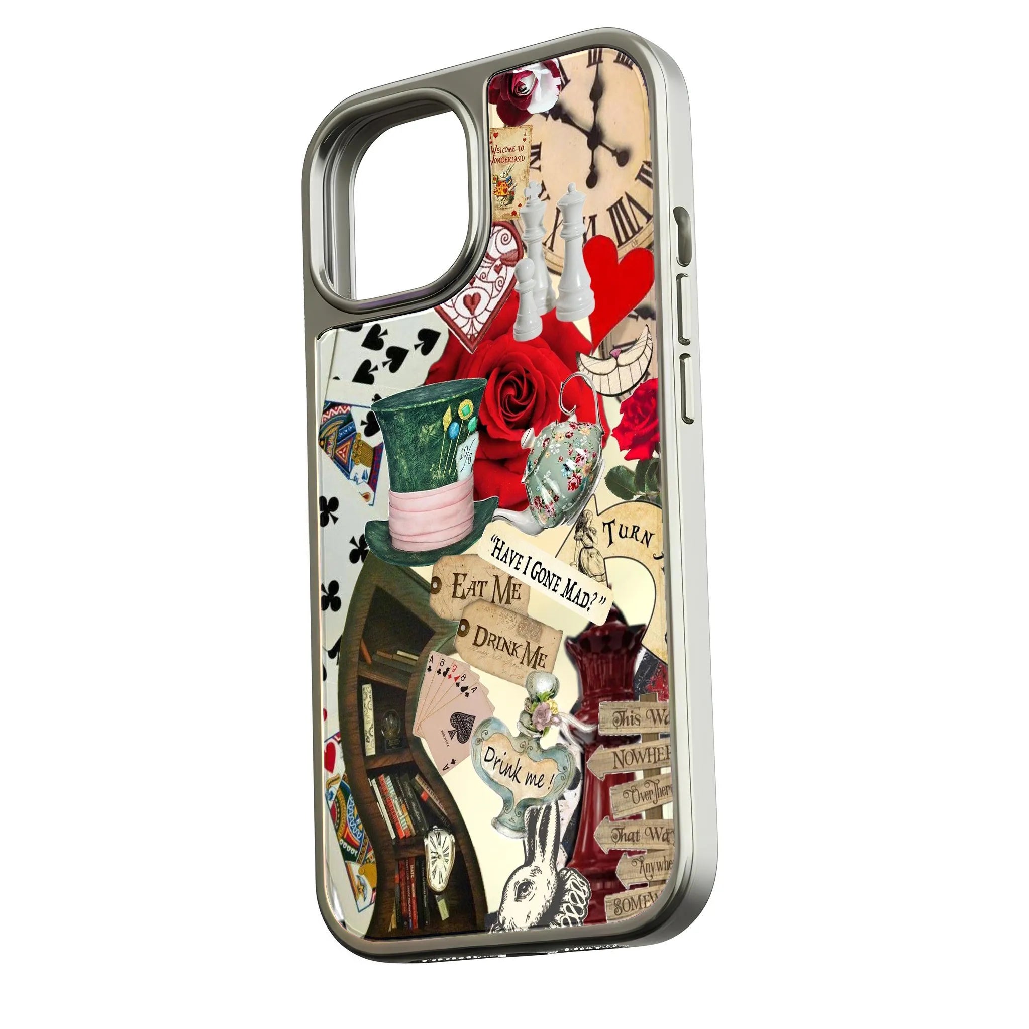 Holographic Chrome Phone Case - Wonderland Inspired Design