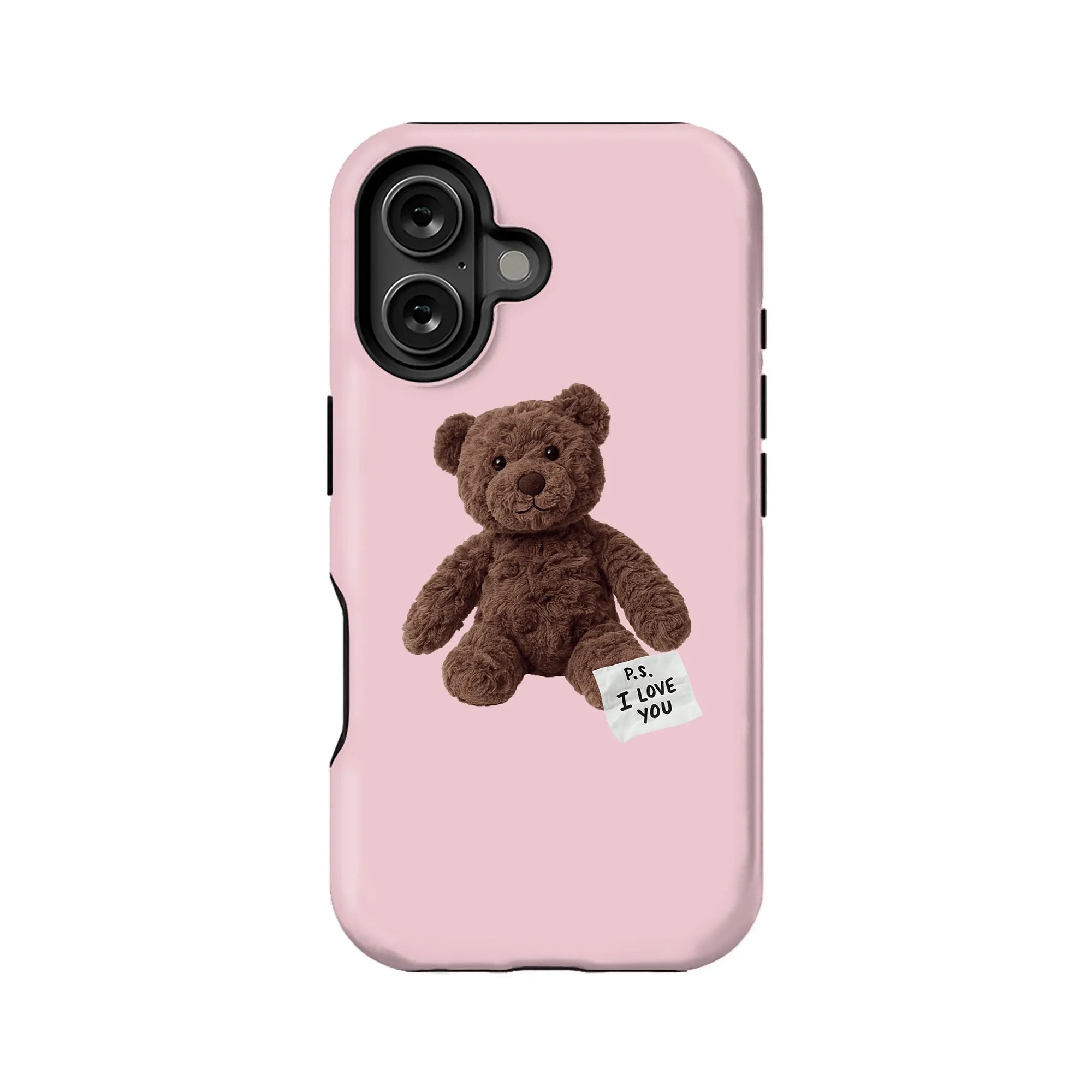 Bonita funda para teléfono con osito de peluche