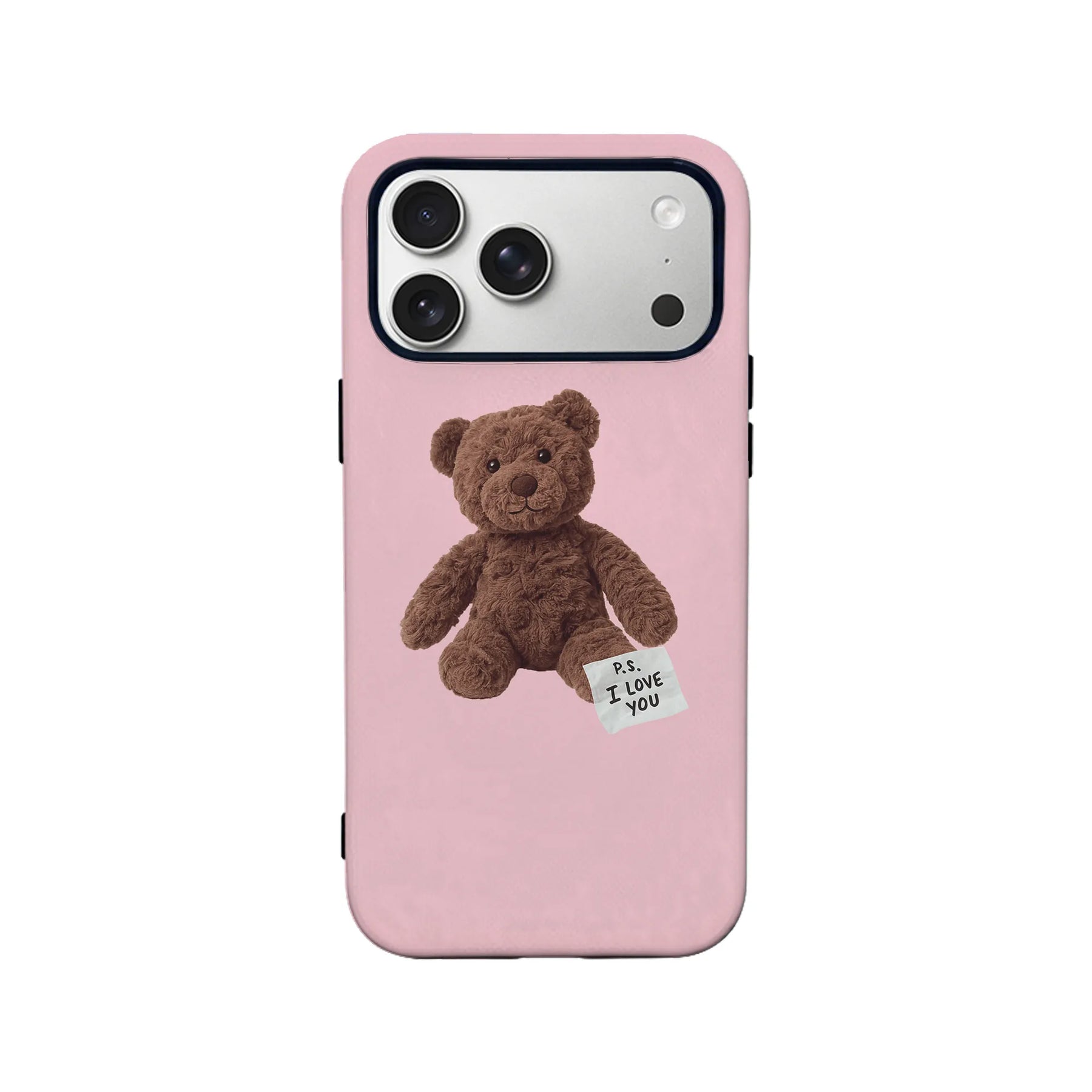 Bonita funda para teléfono con osito de peluche