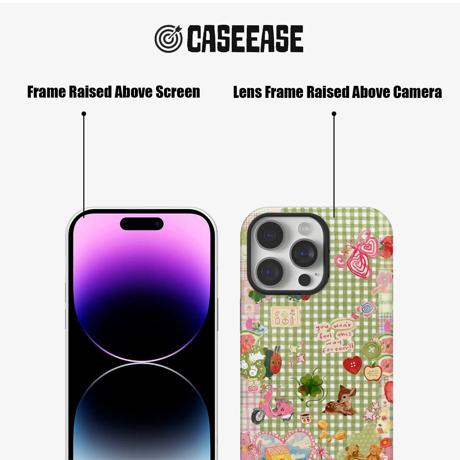 Bonita funda de teléfono con diseño de patchwork para una protección elegante