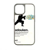 Holographic Chrome Adouken Phone Case - Artistic Gaming Design
