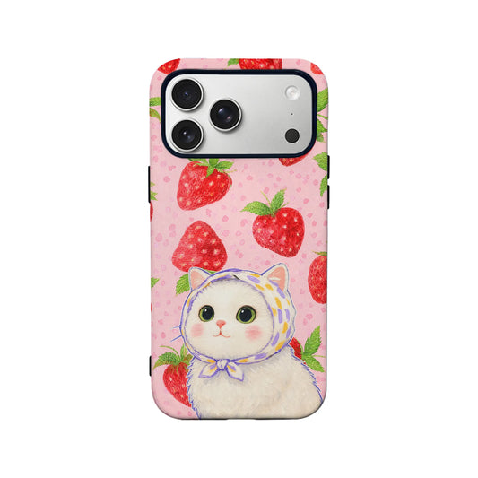 Cute Strawberry Cat Phone Case