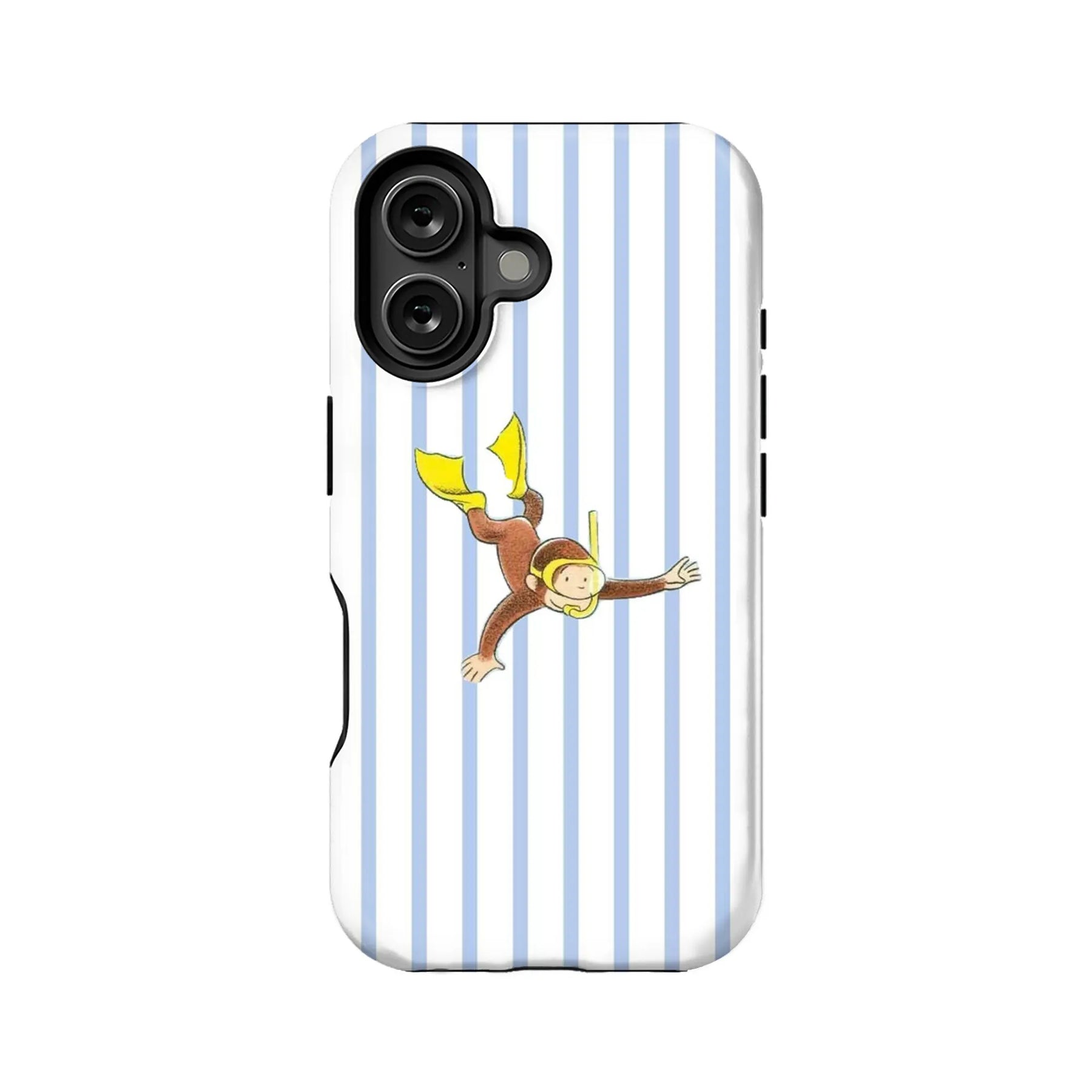 Funda para teléfono con diseño de mono curioso buceando