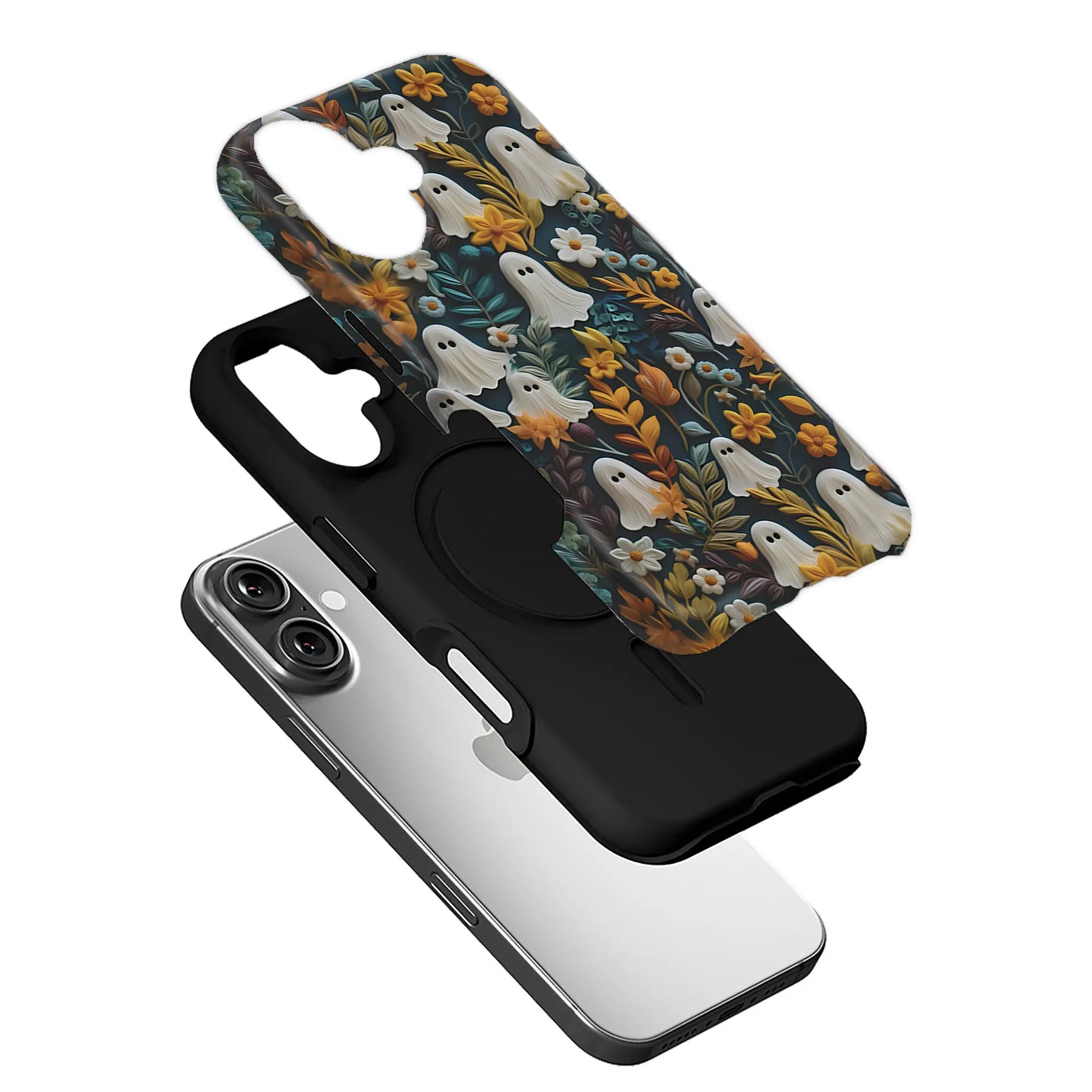 Charming Ghosts TPU+PC IPhone 16 phone case