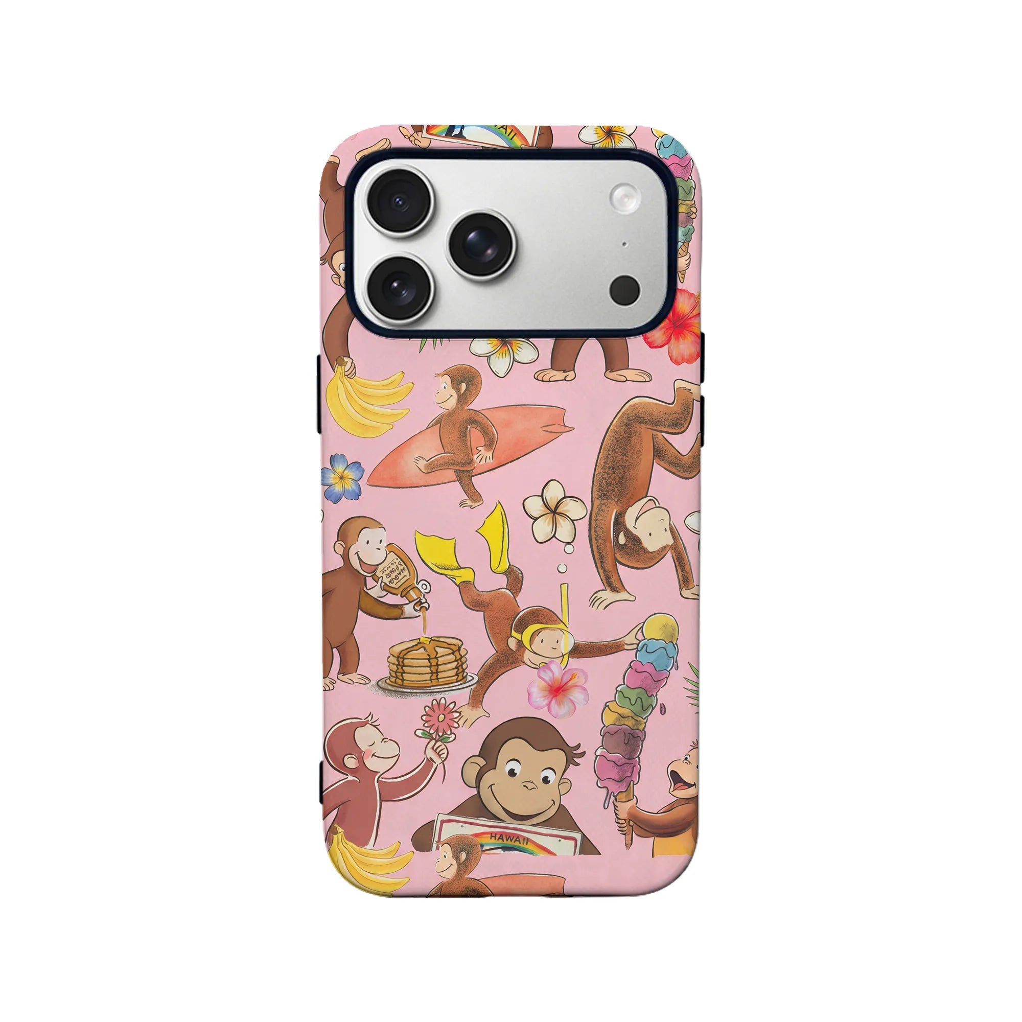 Funda para teléfono colorida de Curious George
