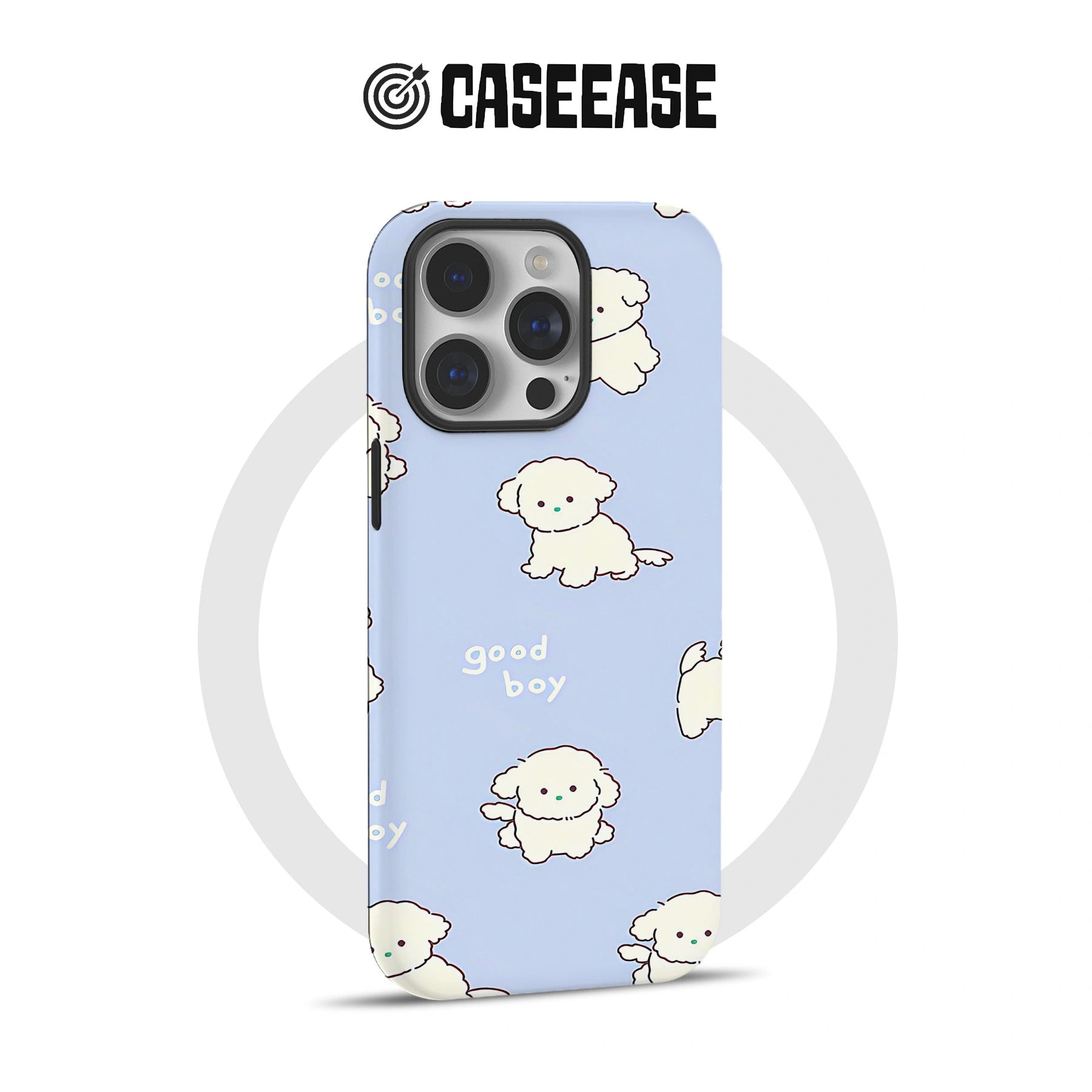 Funda para teléfono con adorable cachorro: diseño de caricatura "Good Boy"