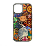 Holographic Chrome Phone Case - Celestial Design with Vibrant Colors