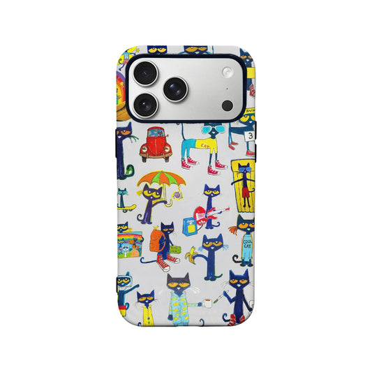 Funda para teléfono con estampado de gato genial