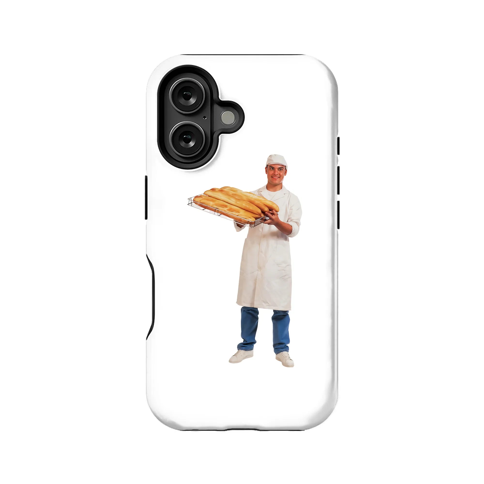 Funda para iPhone "Panadero con baguettes frescas"