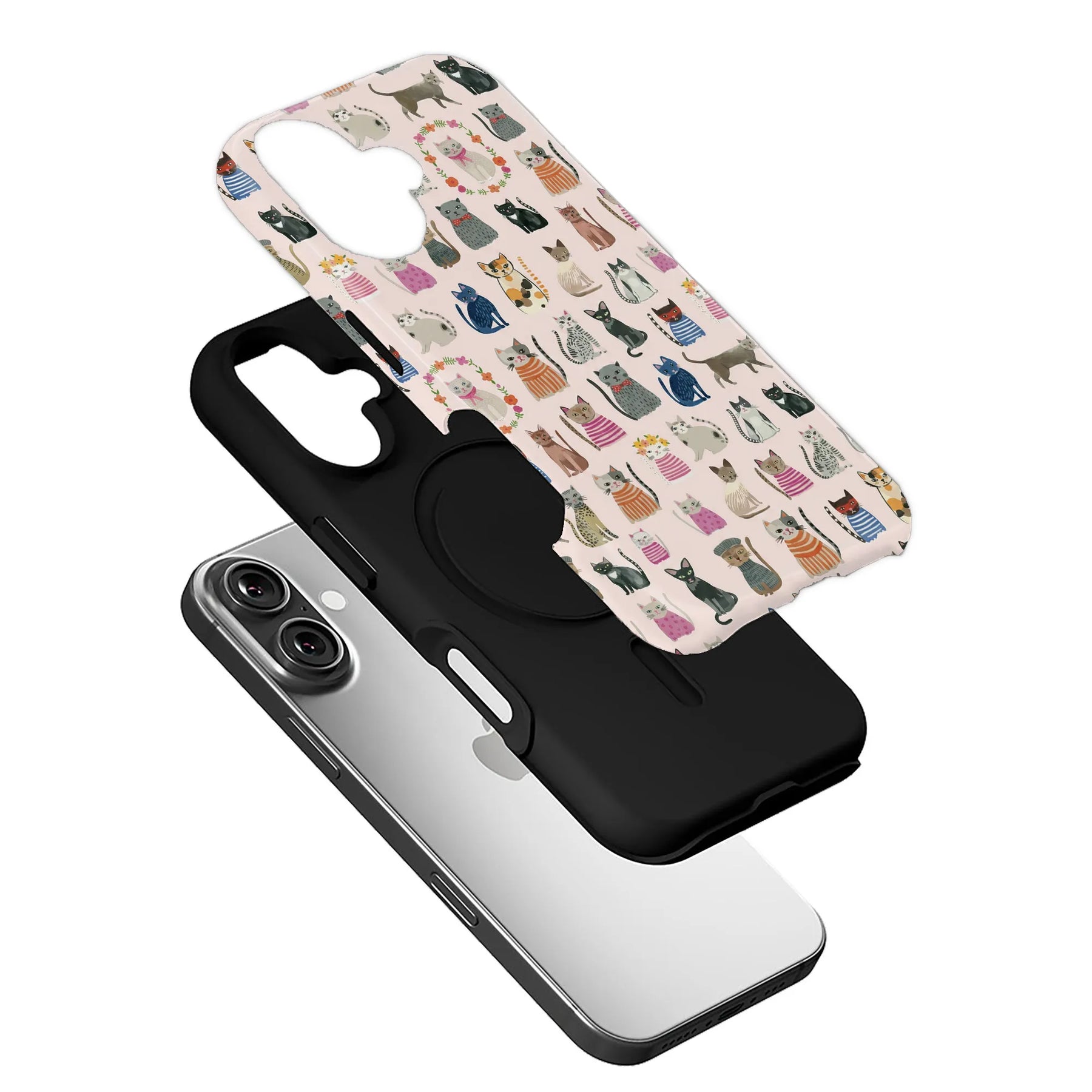 Funda para teléfono con bonito estampado de gato