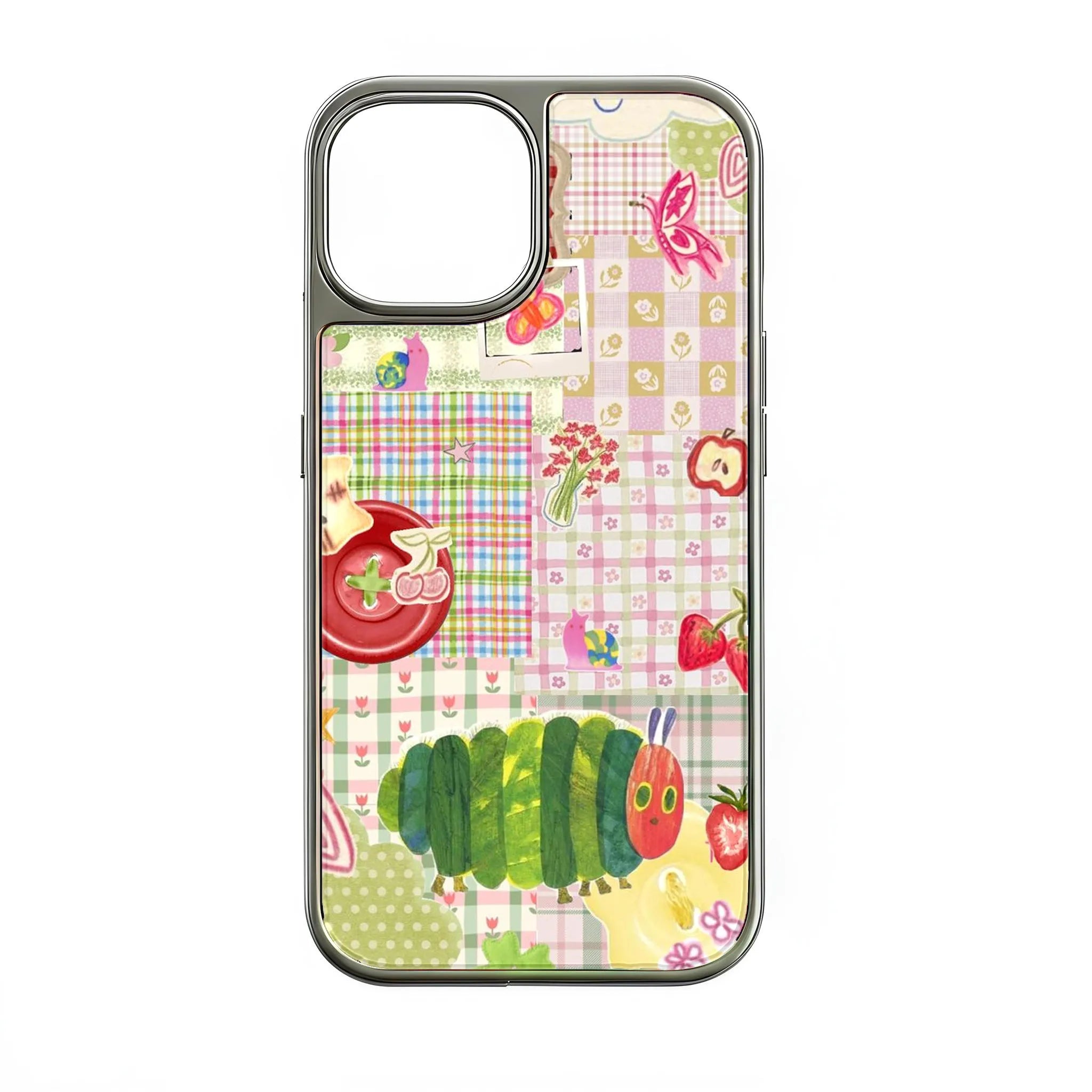 Holographic Chrome Caterpillar Phone Case - Kids & Nature Inspired