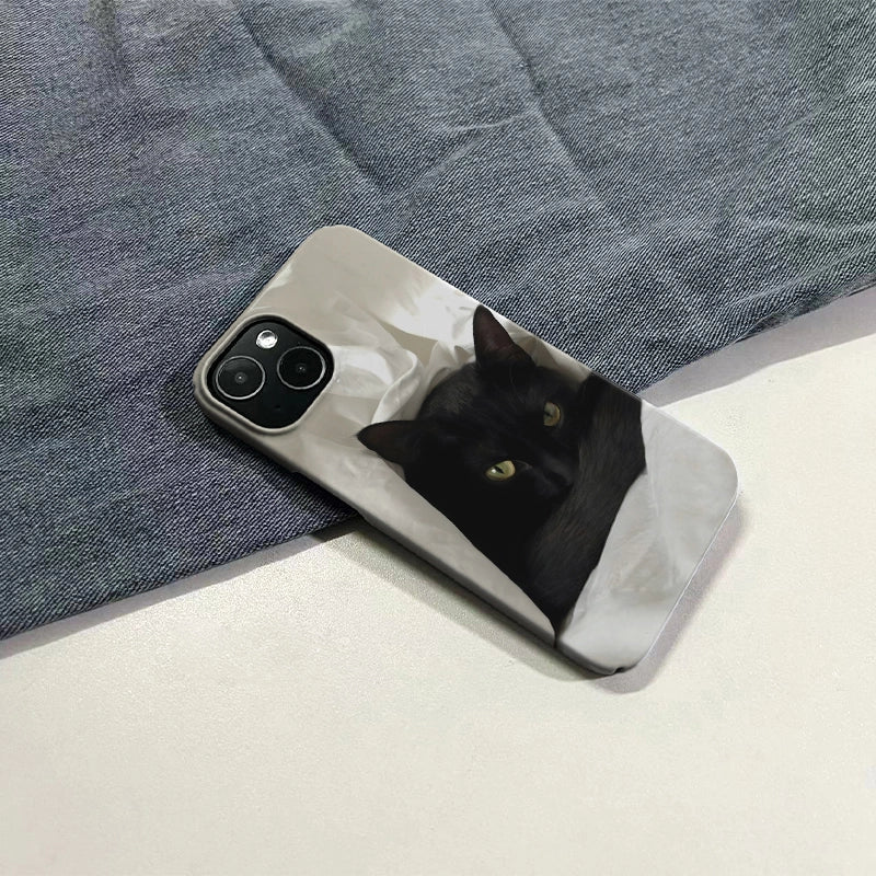Mystic Black Cat Phone Case 2025 – Elegance in Shadow