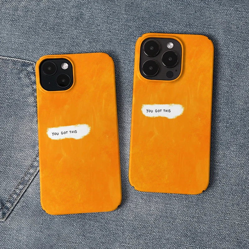 영감을 주는 오렌지색 휴대폰 케이스 - "You Got This"