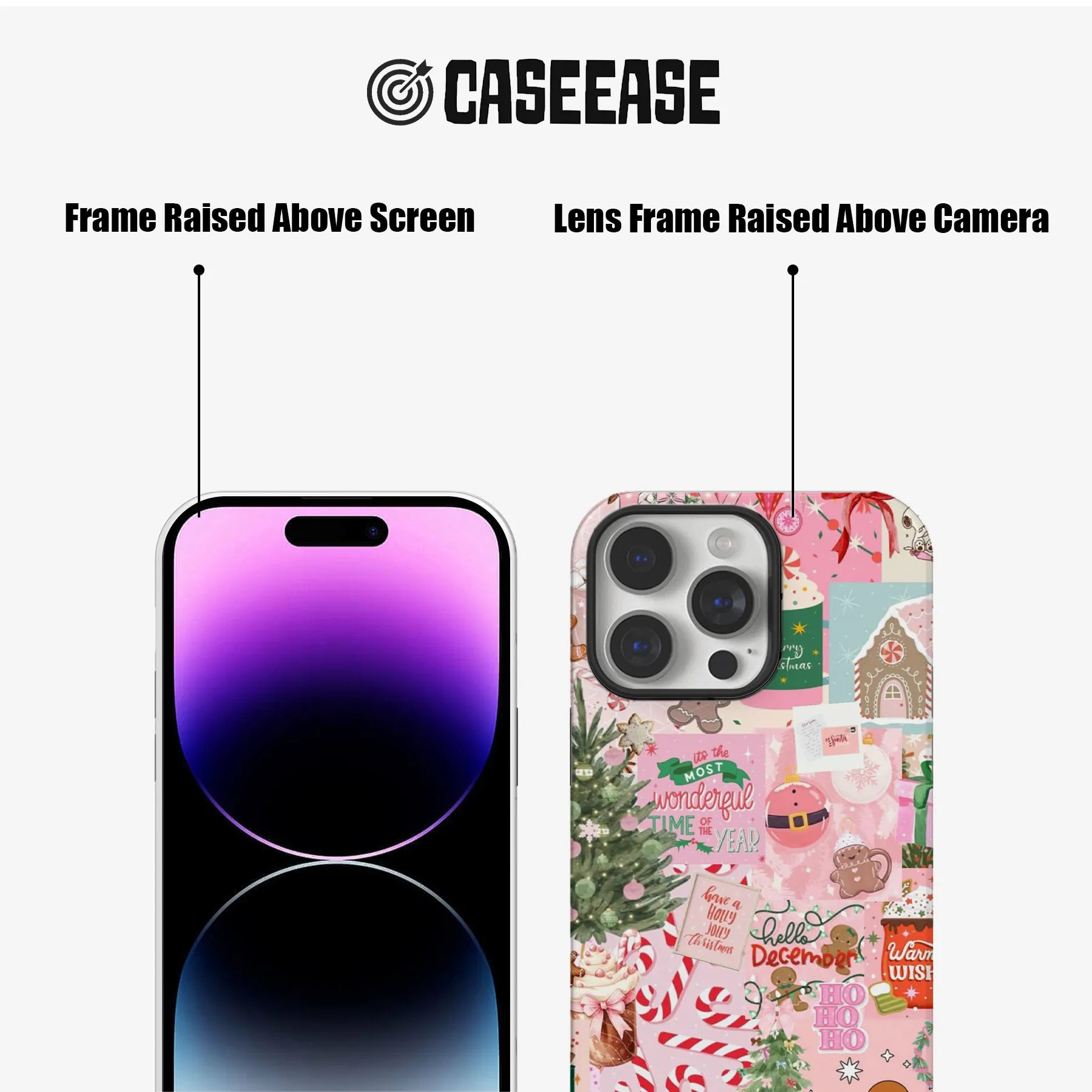 Festive Christmas Collage Phone Case