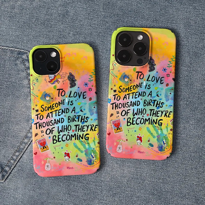 생생한 사랑 명언 폰 케이스 - "누군가를 사랑하다"