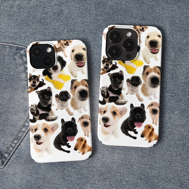 Adorable Puppies Phone Case 2025 – Cute Dog Collage Design