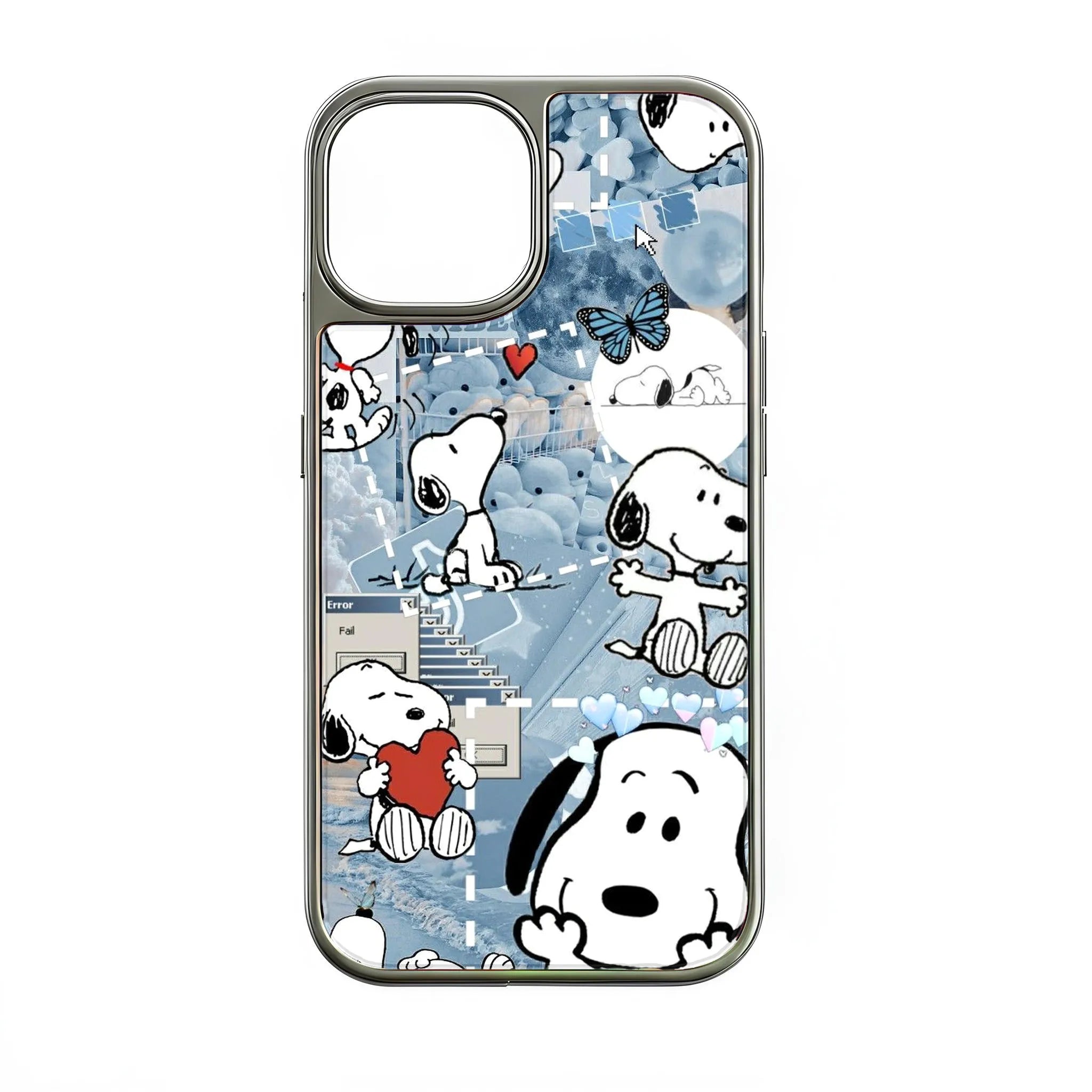 Snoopy Cartoon Phone Case - Holographic Design & Colorful Aesthetics