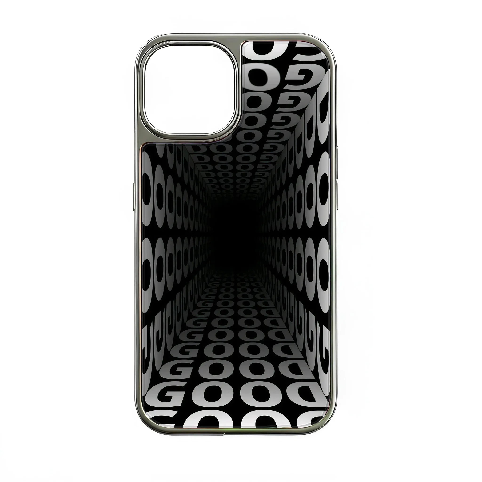 Holographic Chrome Phone Case for iPhone 15 Pro - Optical Illusion Design