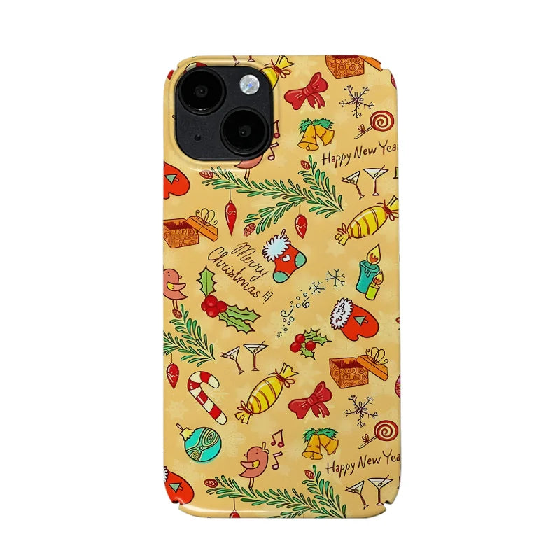 Funda para teléfono con diseño festivo de Navidad y Año Nuevo: diseño festivo colorido