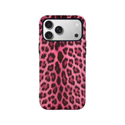 Furry Pink Leopard iPhone Case – Soft & Fashionable