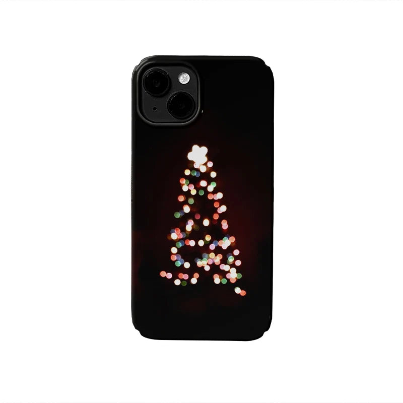 Funda para teléfono con diseño de árbol de Navidad: diseño festivo y minimalista