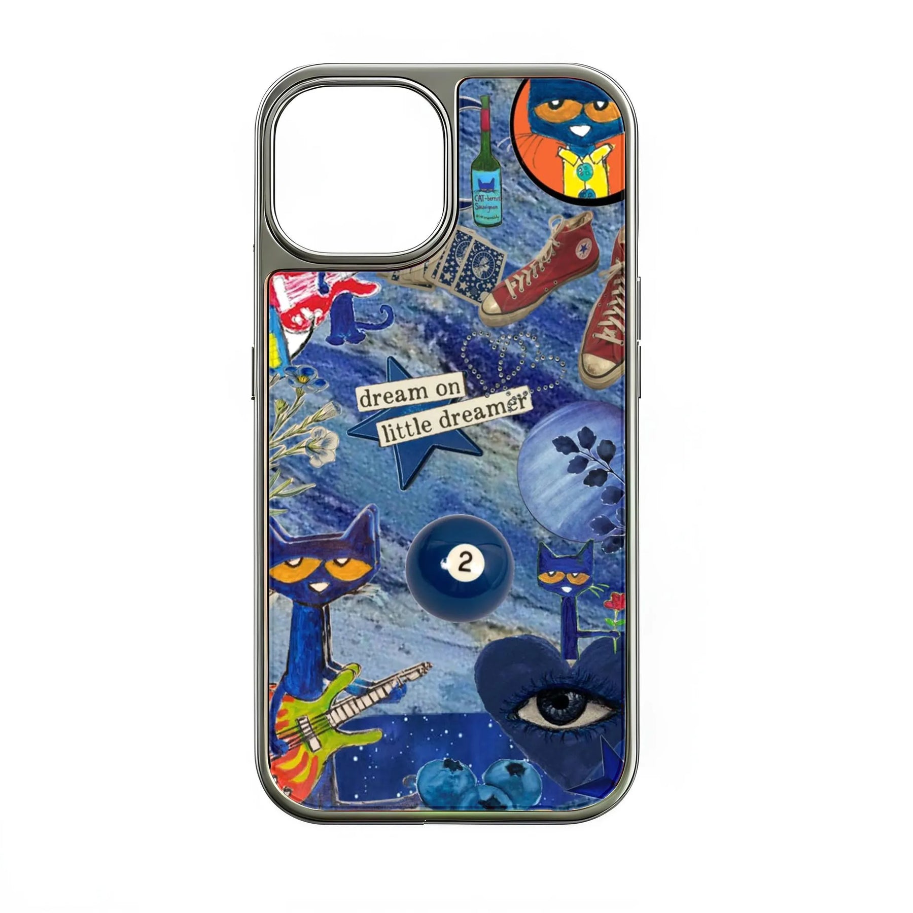 Holographic Chrome Dreamer Phone Case - Artistic Vivid Color Design