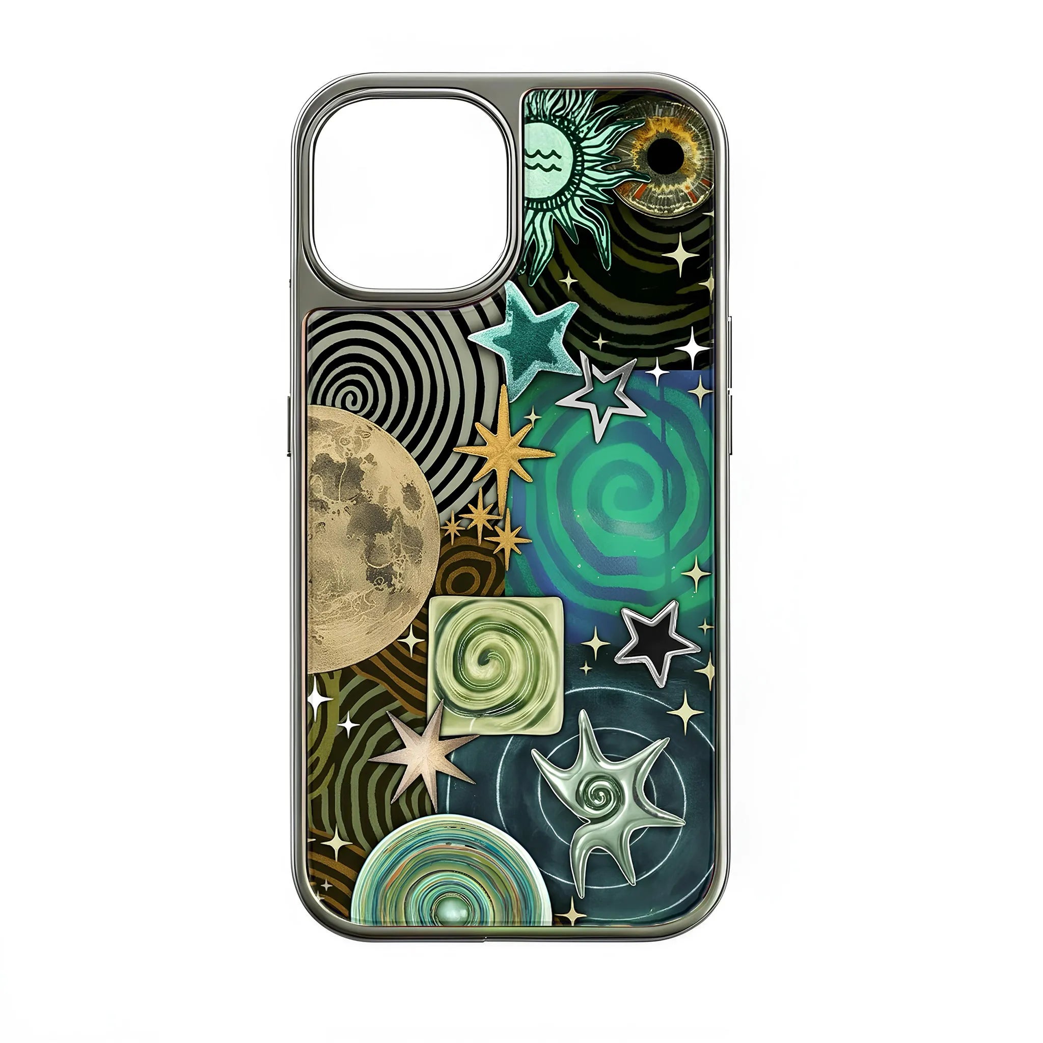 Holographic Chrome Galaxy Phone Case - Cosmic Design & Metallic Finish