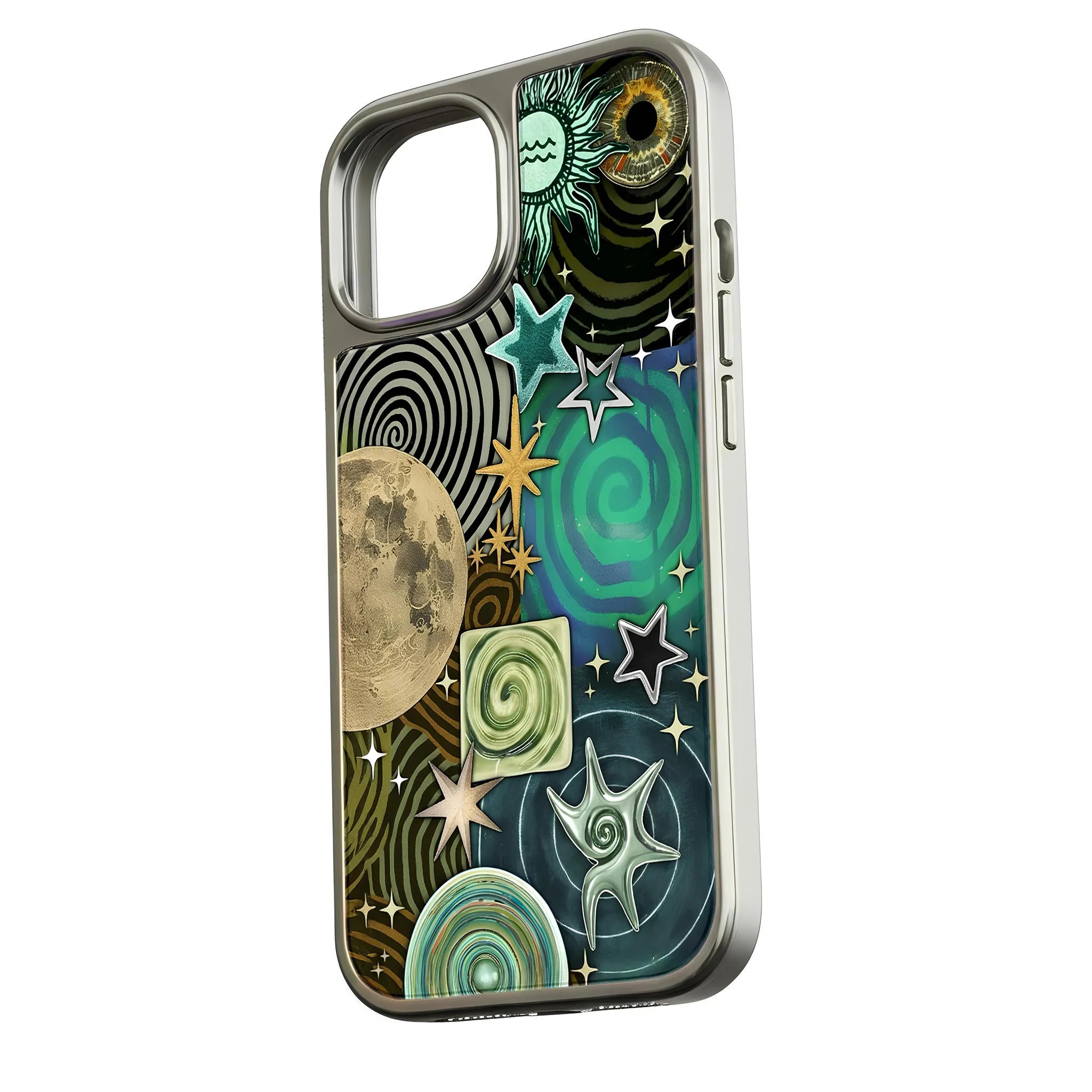 Holographic Chrome Galaxy Phone Case - Cosmic Design & Metallic Finish