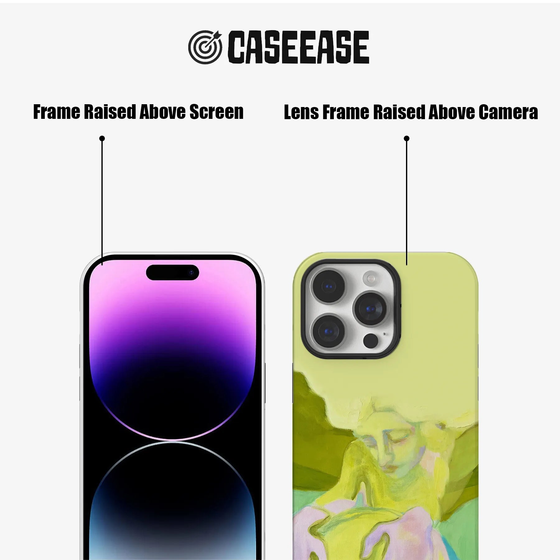 Funda de teléfono minimalista artística con temática de naturaleza