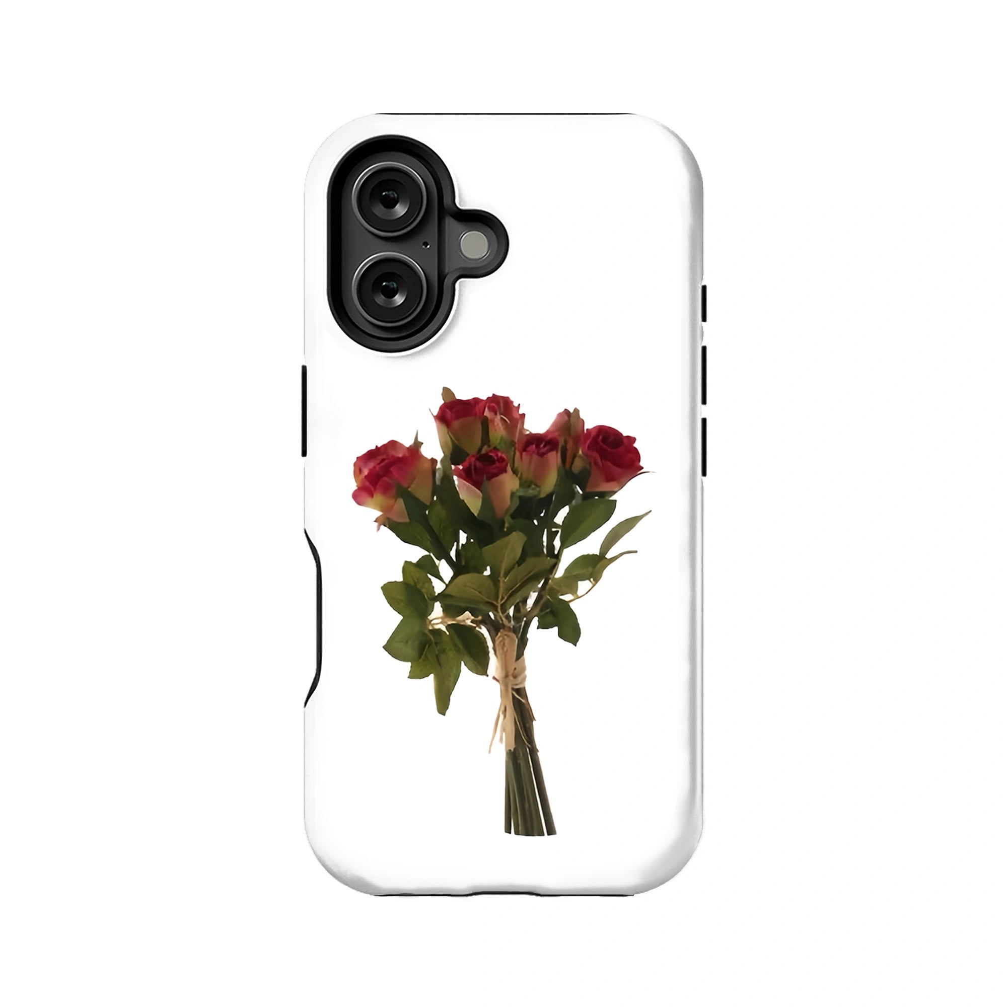 Funda para teléfono con un romántico ramo de rosas rojas: diseño clásico y atemporal