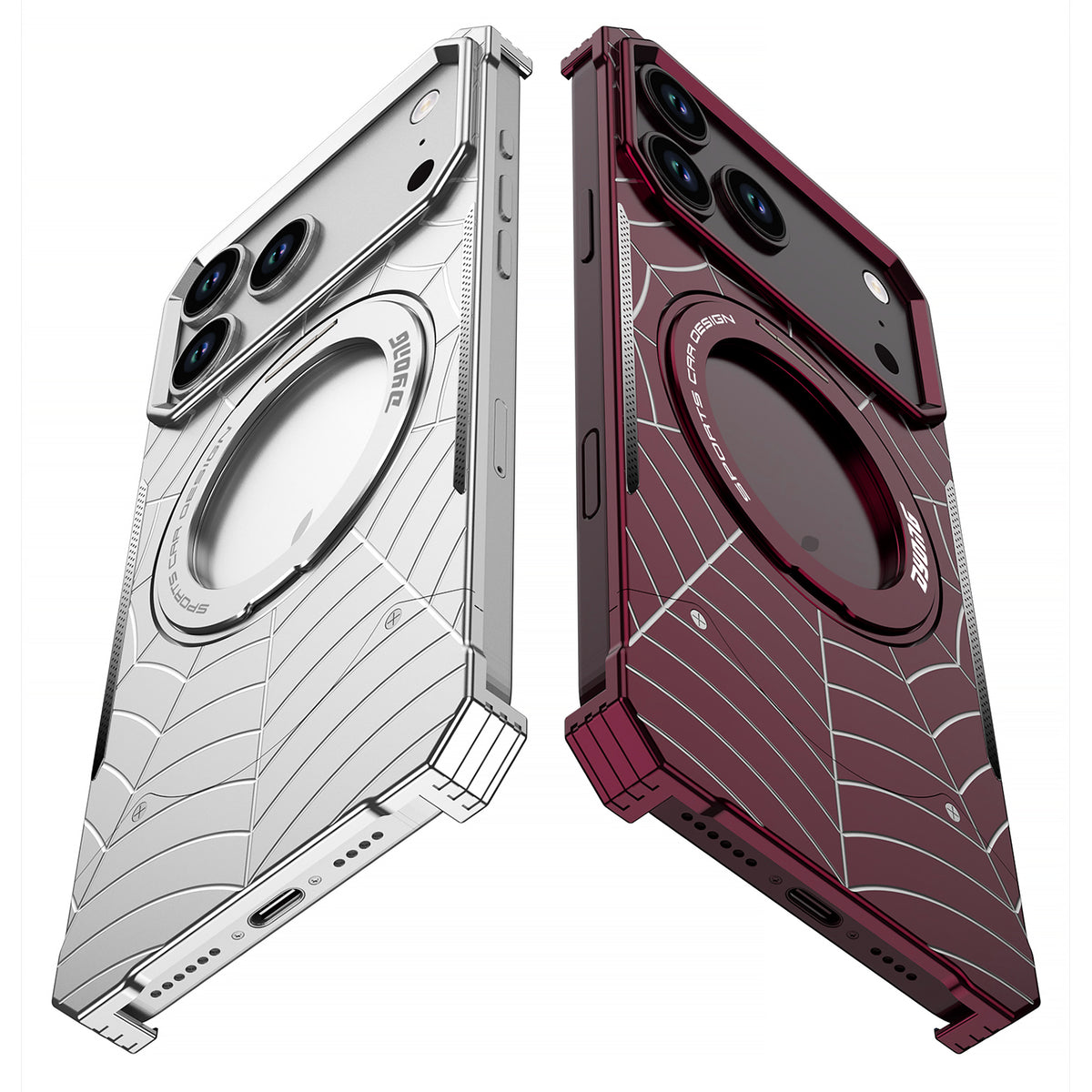Spiderweb Armor Ring Stand iPhone Duo Case - Original product photo 4
