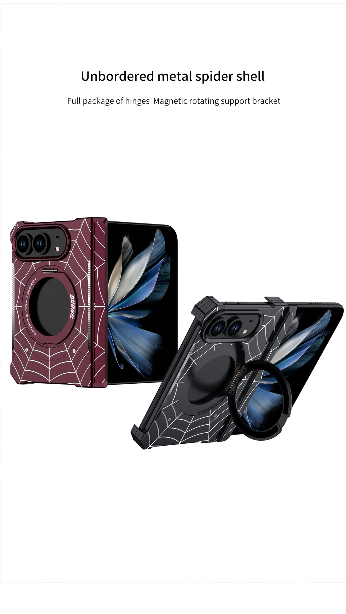 Spiderweb Armor Ring Stand iPhone Duo Case - Original product photo 6