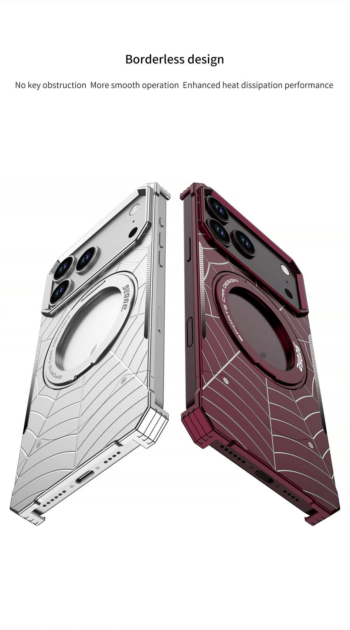 Spiderweb Armor Ring Stand iPhone Duo Case - Original product photo 11
