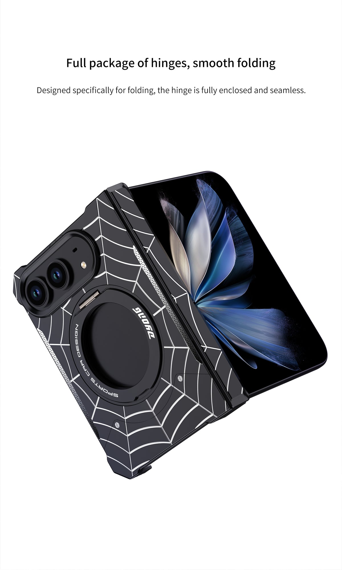 Spiderweb Armor Ring Stand iPhone Duo Case - Original product photo 12